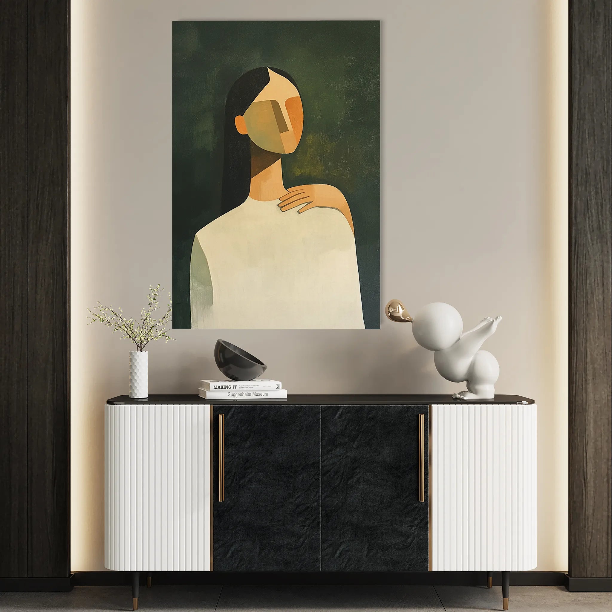 Portrait 041 Canvas Art 60 x 40 cm / Black