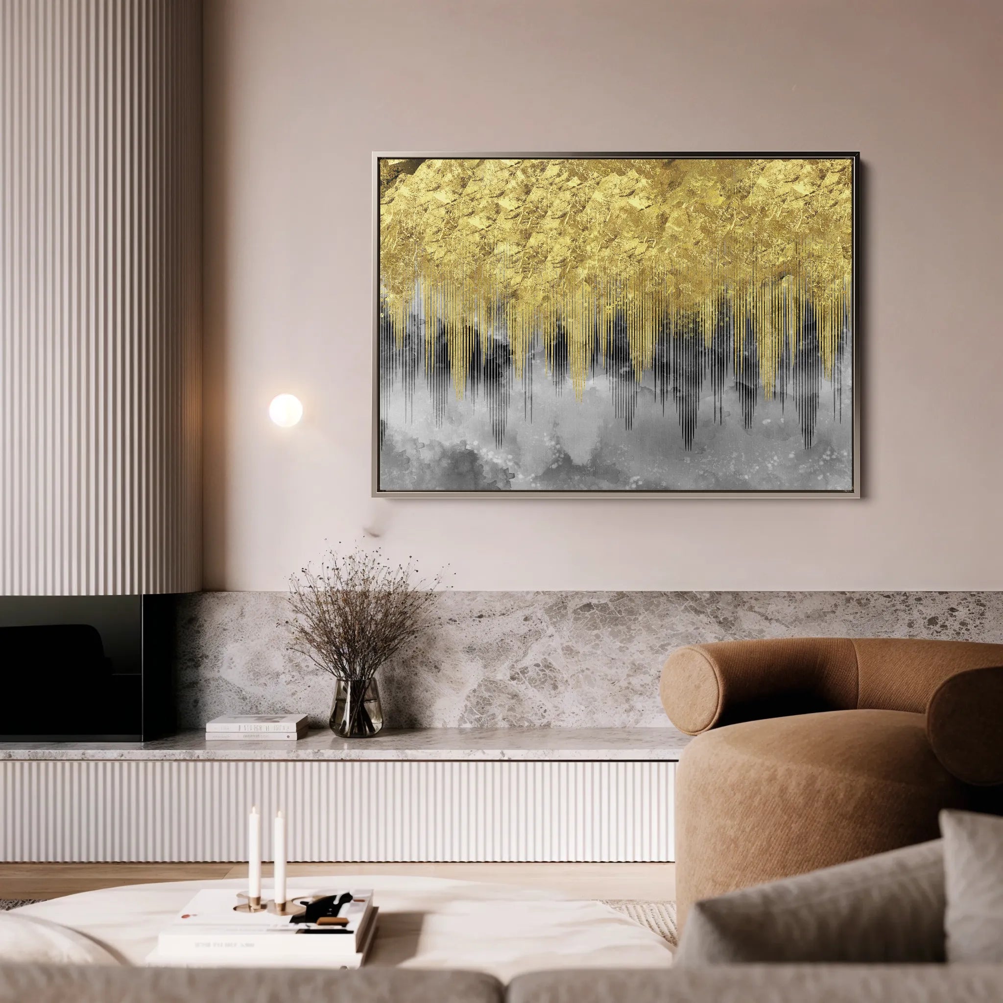 Abstract 042 Canvas Art 60 x 40 cm / Black