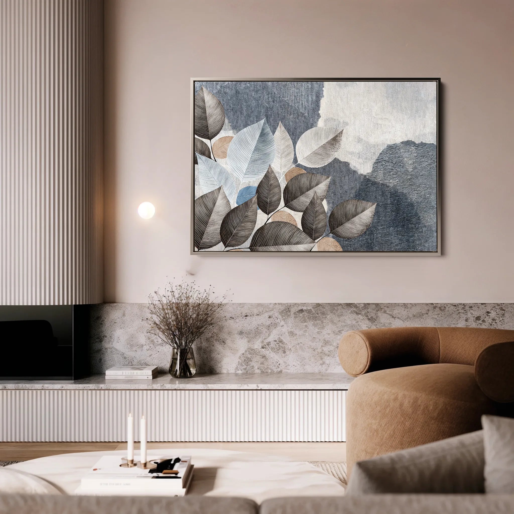 Floral 042 Canvas Art 60 x 40 cm / Black
