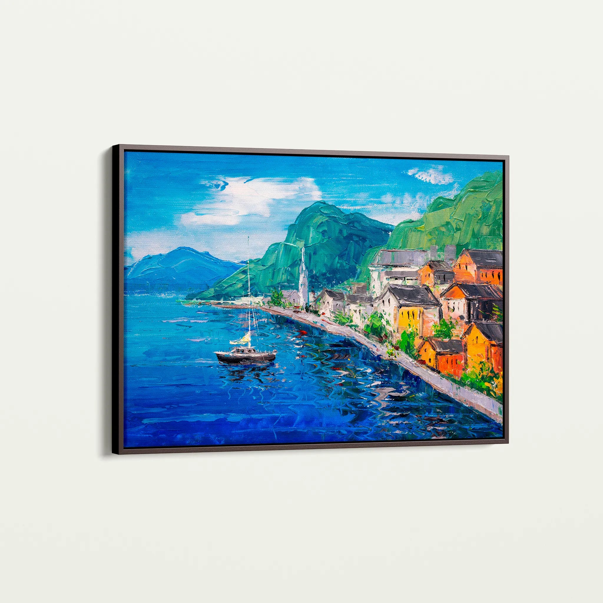 Landscape 042 Canvas Art 60 x 40 cm / Black