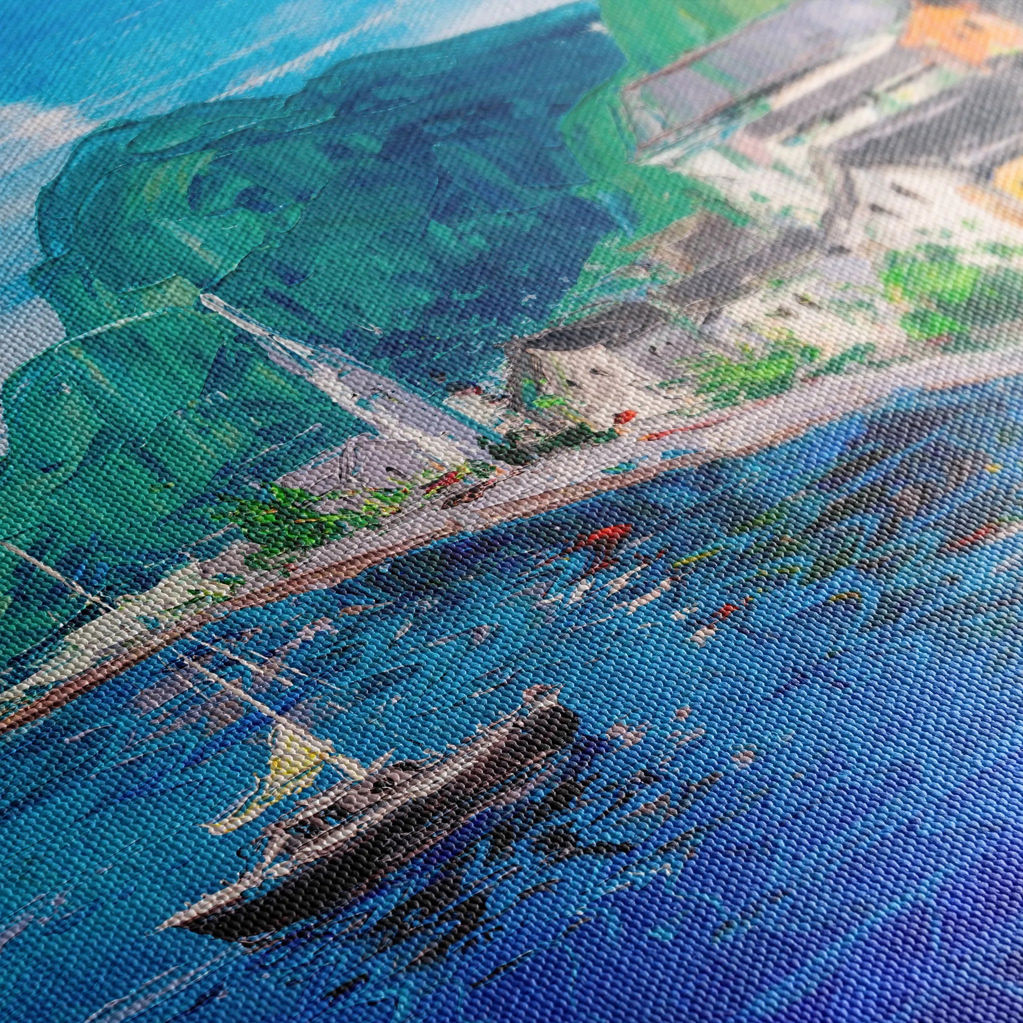 Landscape 042 Canvas Art 60 x 40 cm / Black