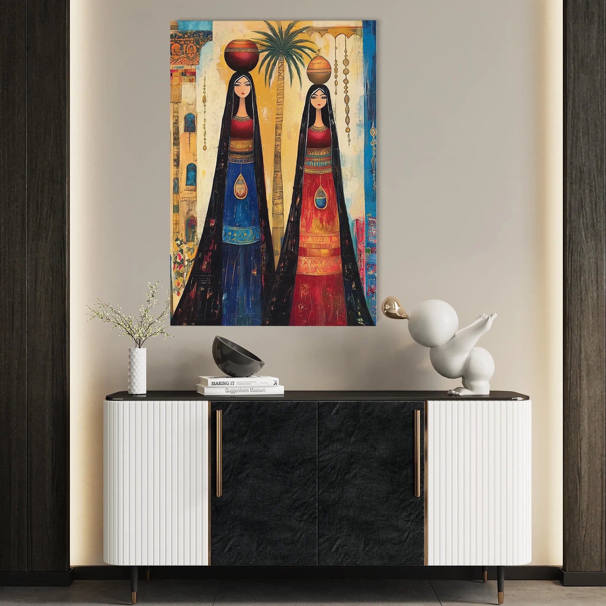 Portrait 042 Canvas Art 60 x 40 cm / Black