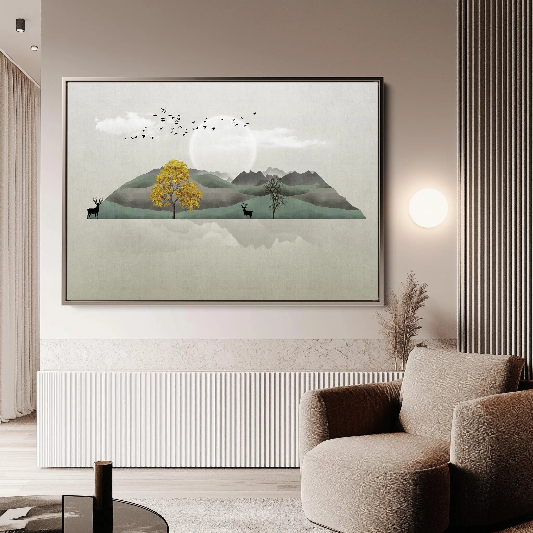 Abstract 043 Canvas Art 60 x 40 cm / Black