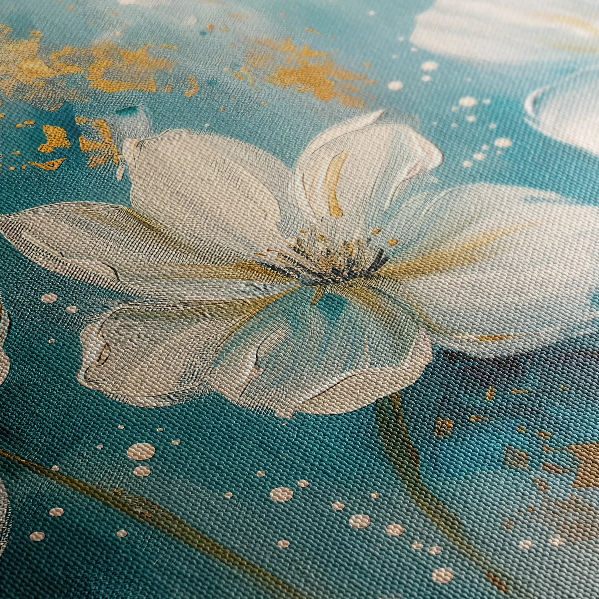 Floral 043 Canvas Art 60 x 40 cm / Black