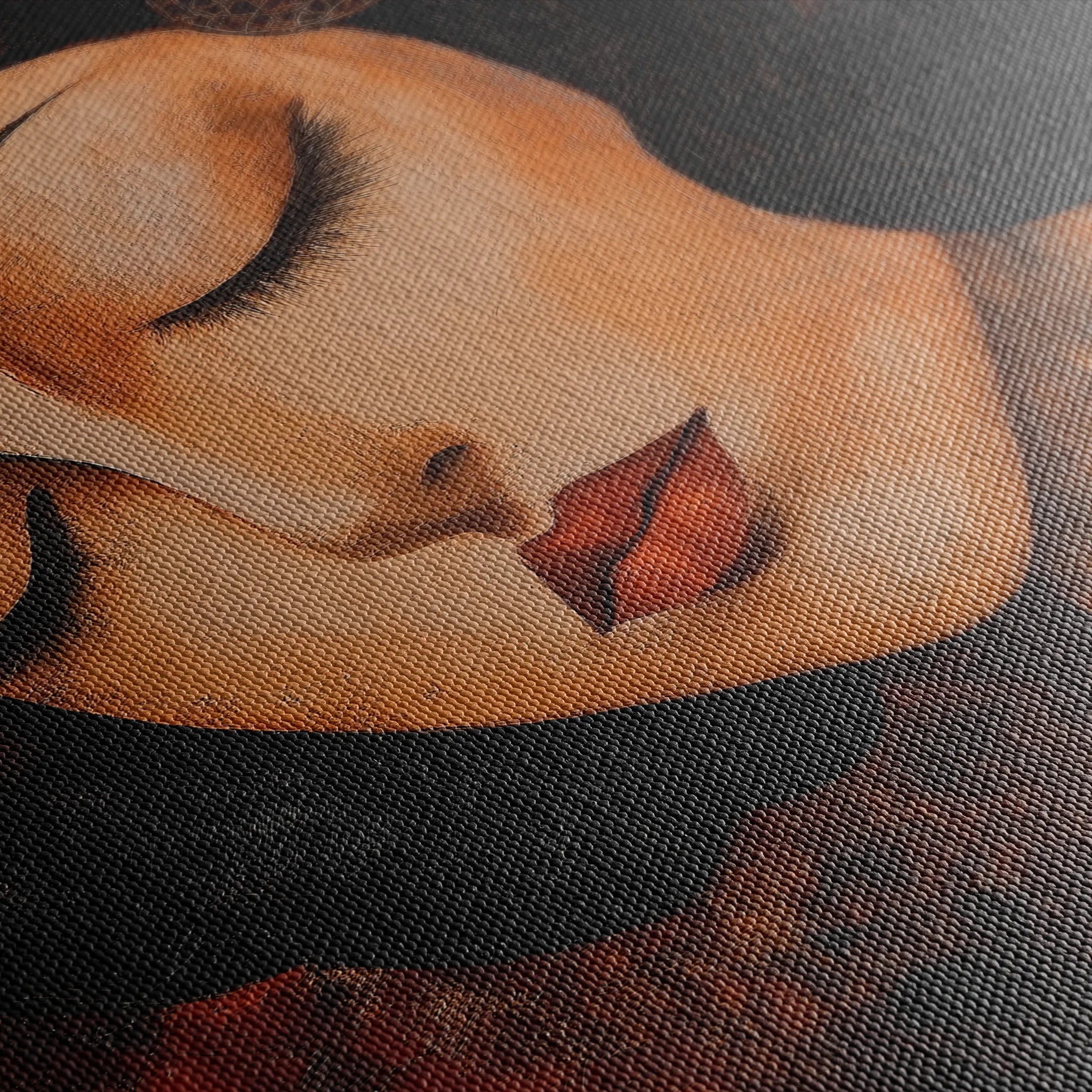 Portrait 043 Canvas Art 60 x 40 cm / Black
