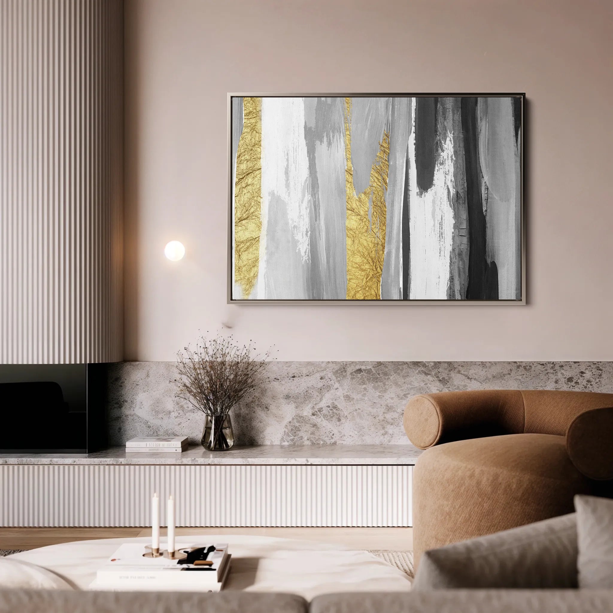 Abstract 044 Canvas Art 60 x 40 cm / Black