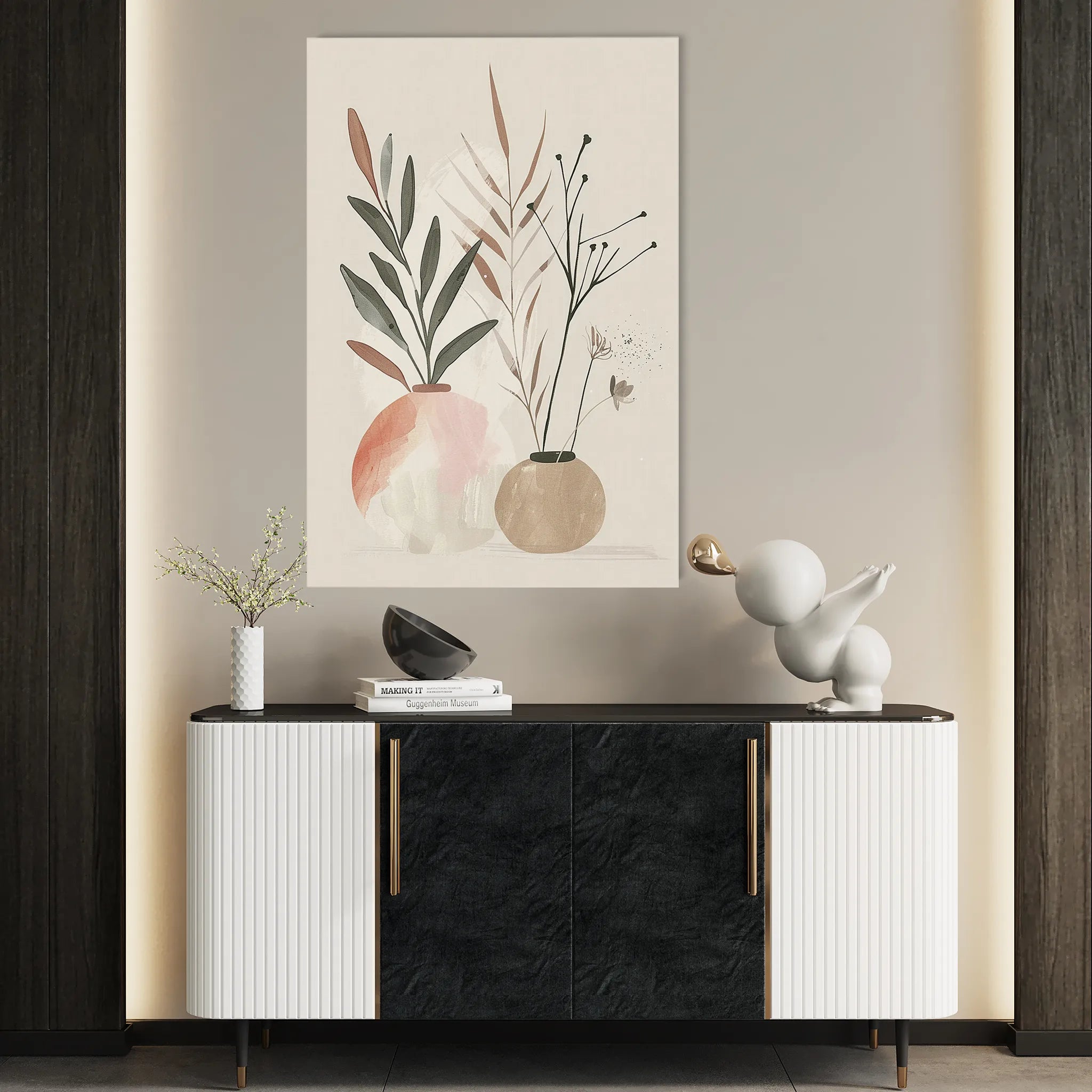 Boho 044 Canvas Art 60 x 40 cm / Black