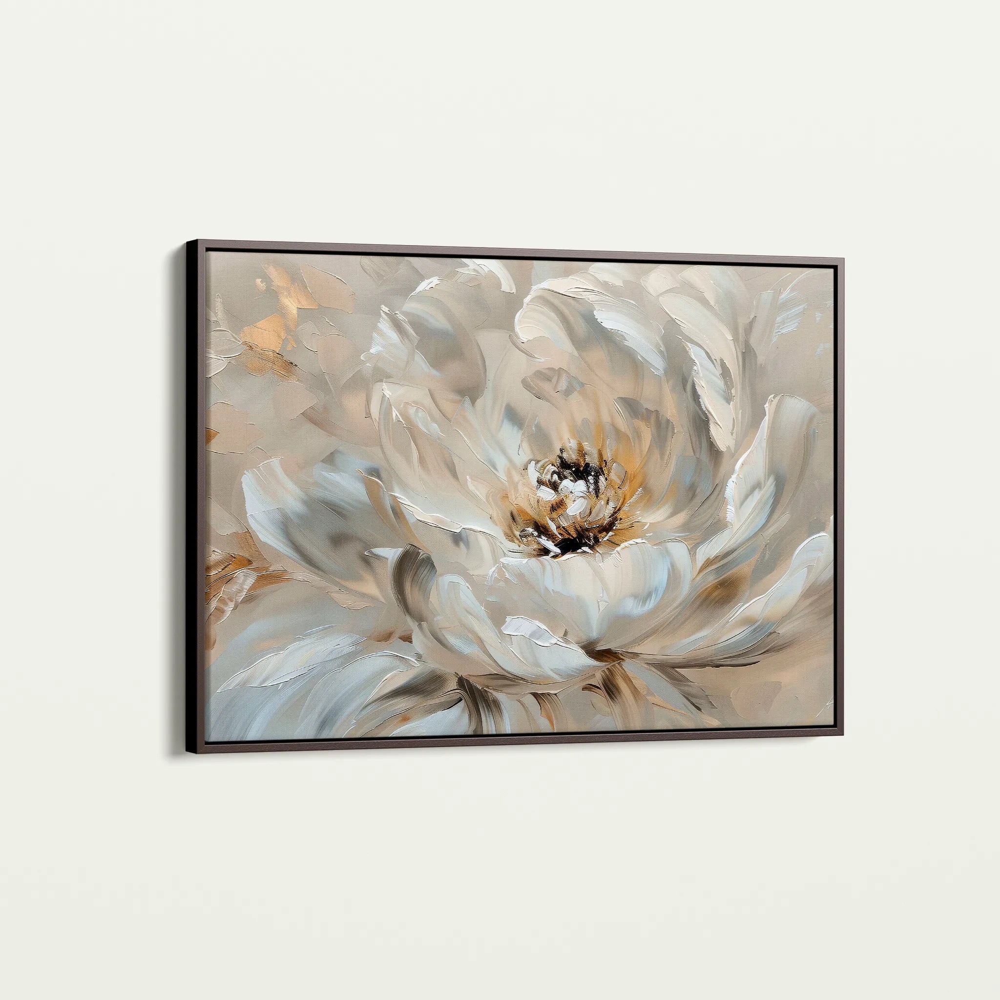 Floral 044 Canvas Art 60 x 40 cm / Black