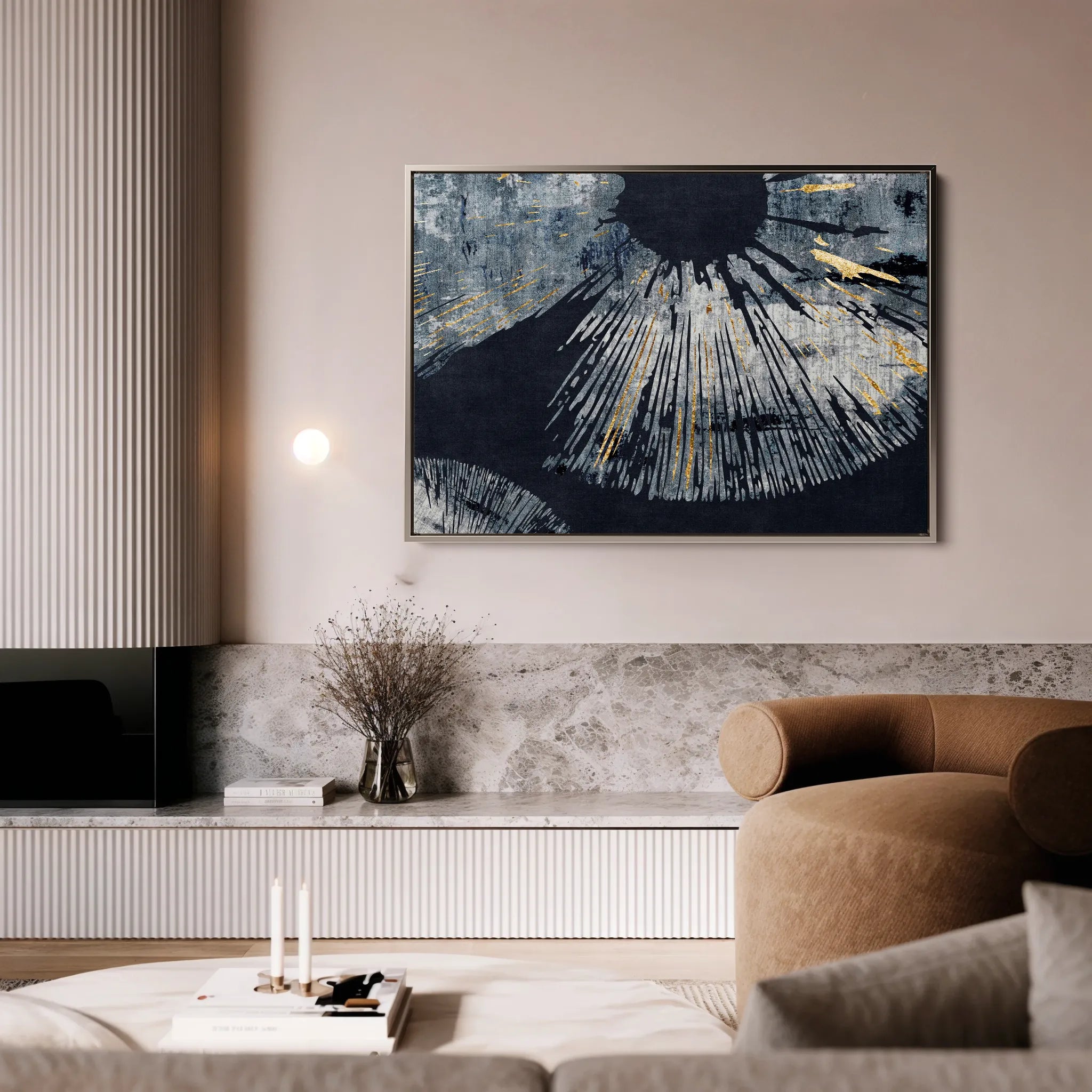Abstract 045 Canvas Art 60 x 40 cm / Black