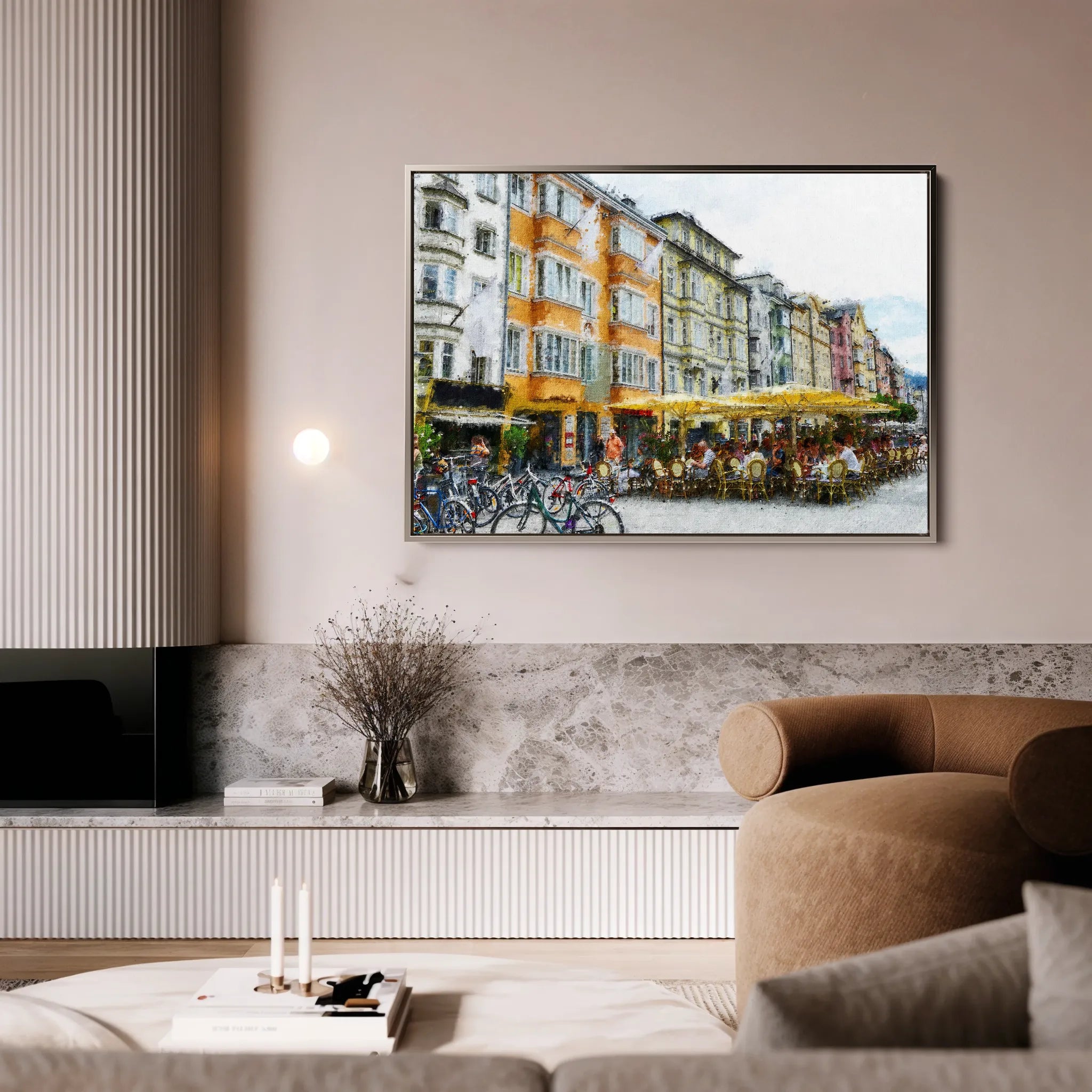 Landscape 045 Canvas Art 60 x 40 cm / Black