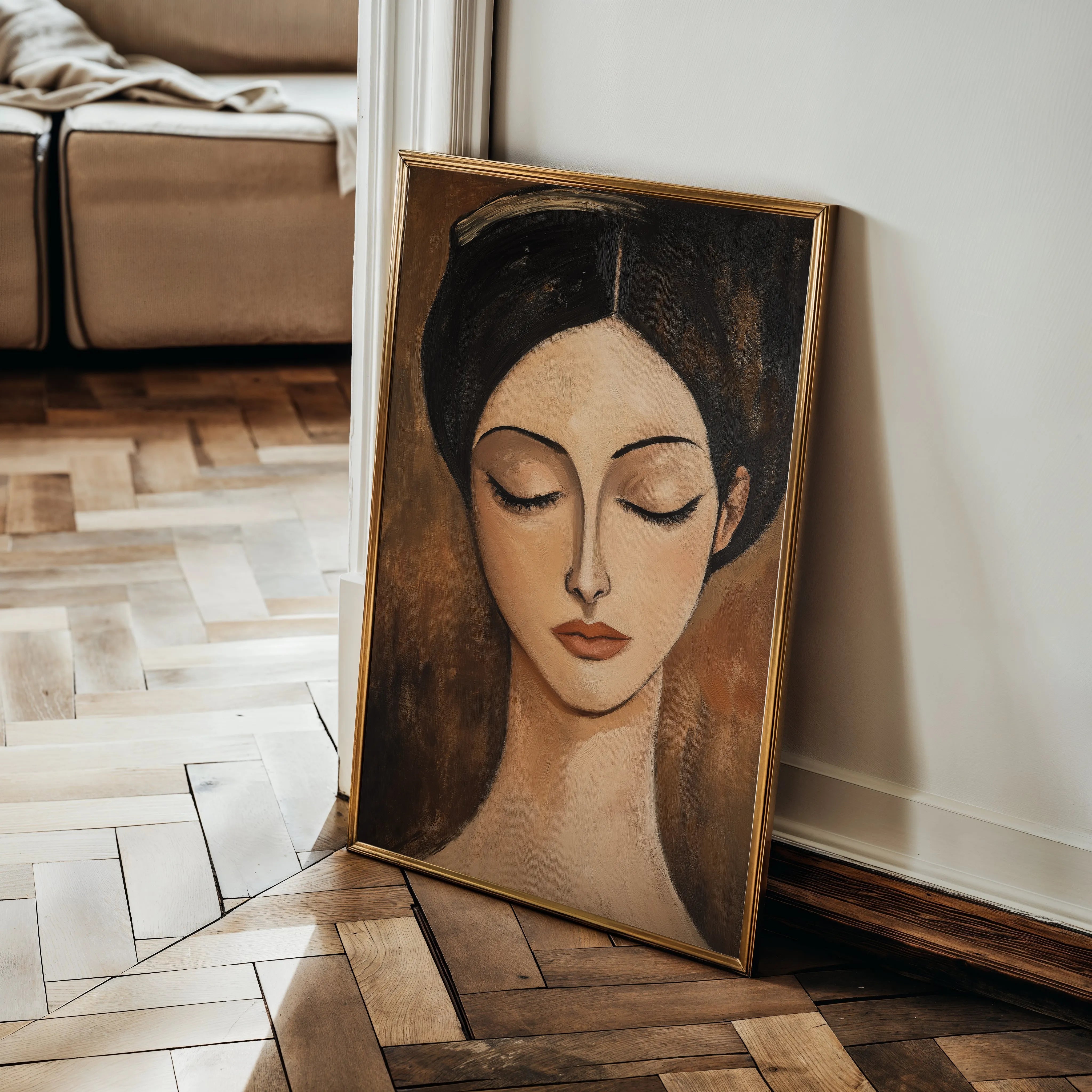 Portrait 045 Canvas Art 60 x 40 cm / Black