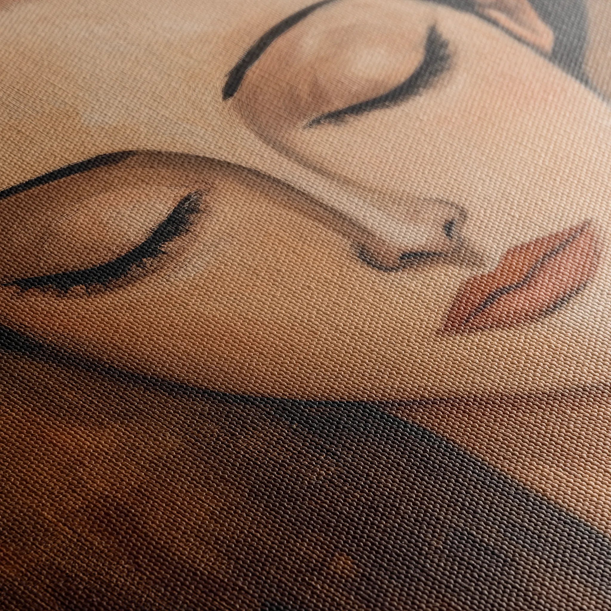 Portrait 045 Canvas Art 60 x 40 cm / Black