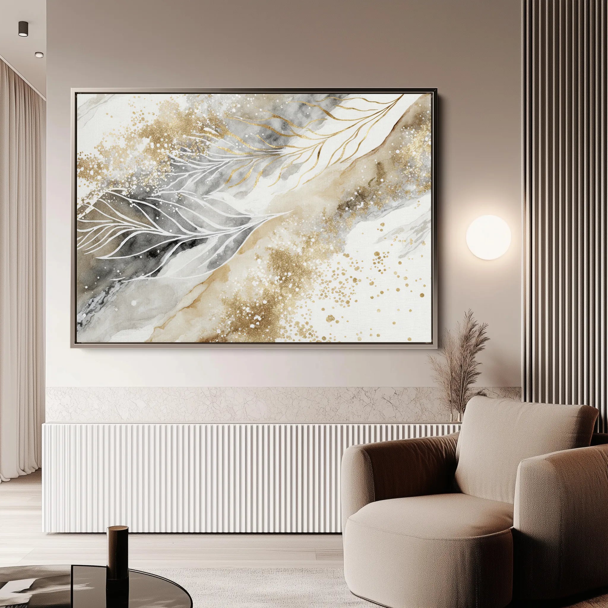 Abstract 046 Canvas Art 60 x 40 cm / Black