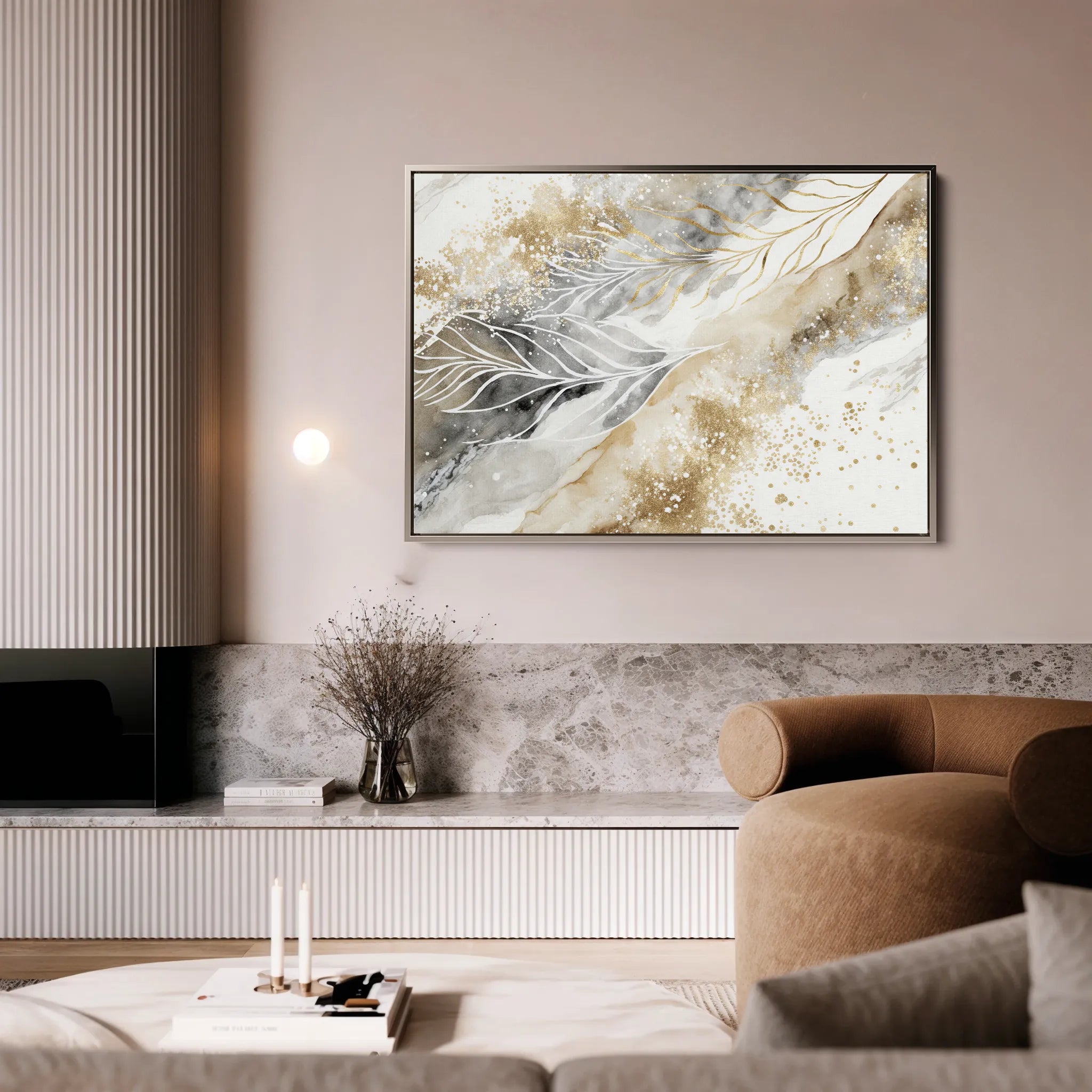 Abstract 046 Canvas Art 60 x 40 cm / Black