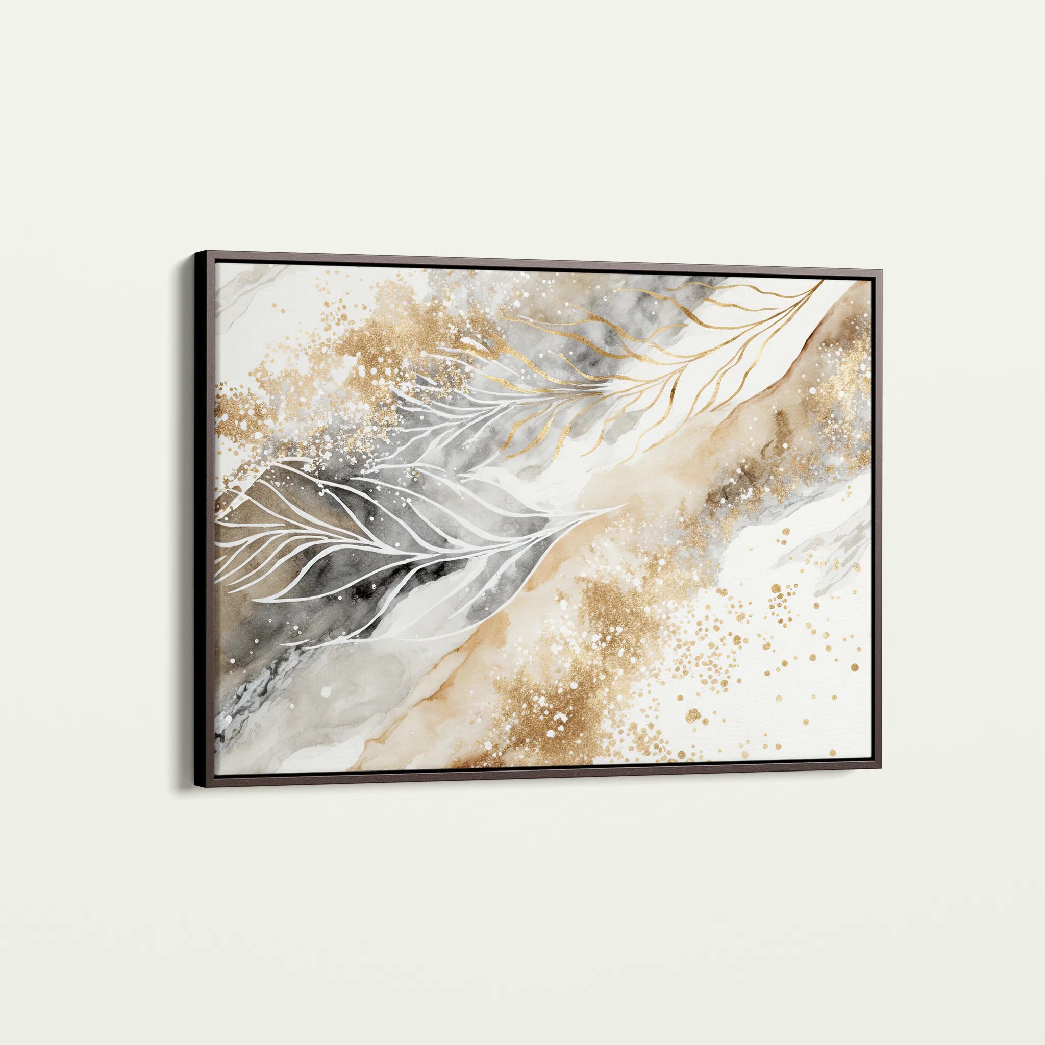 Abstract 046 Canvas Art 60 x 40 cm / Black