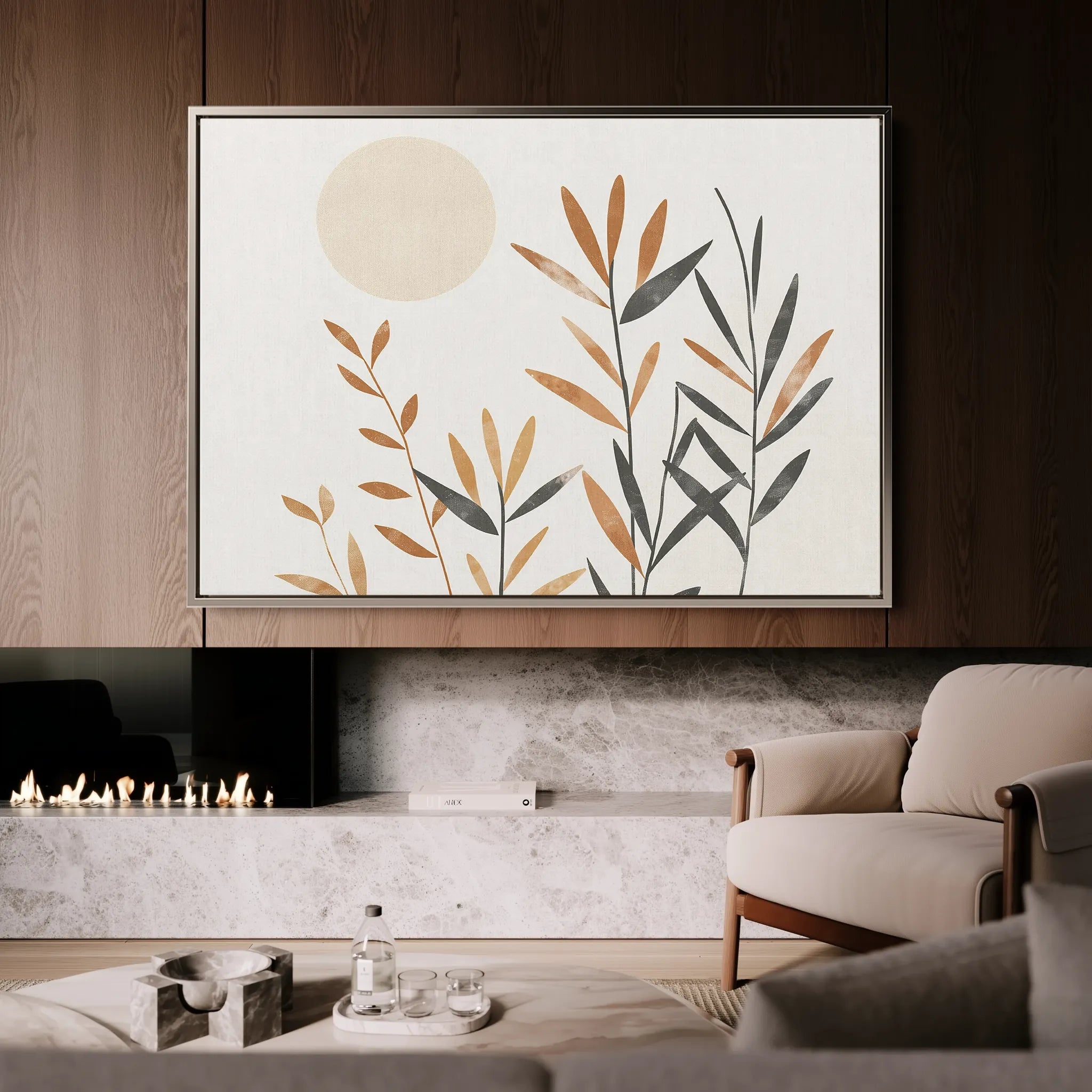 Boho 046 Canvas Art 60 x 40 cm / Black