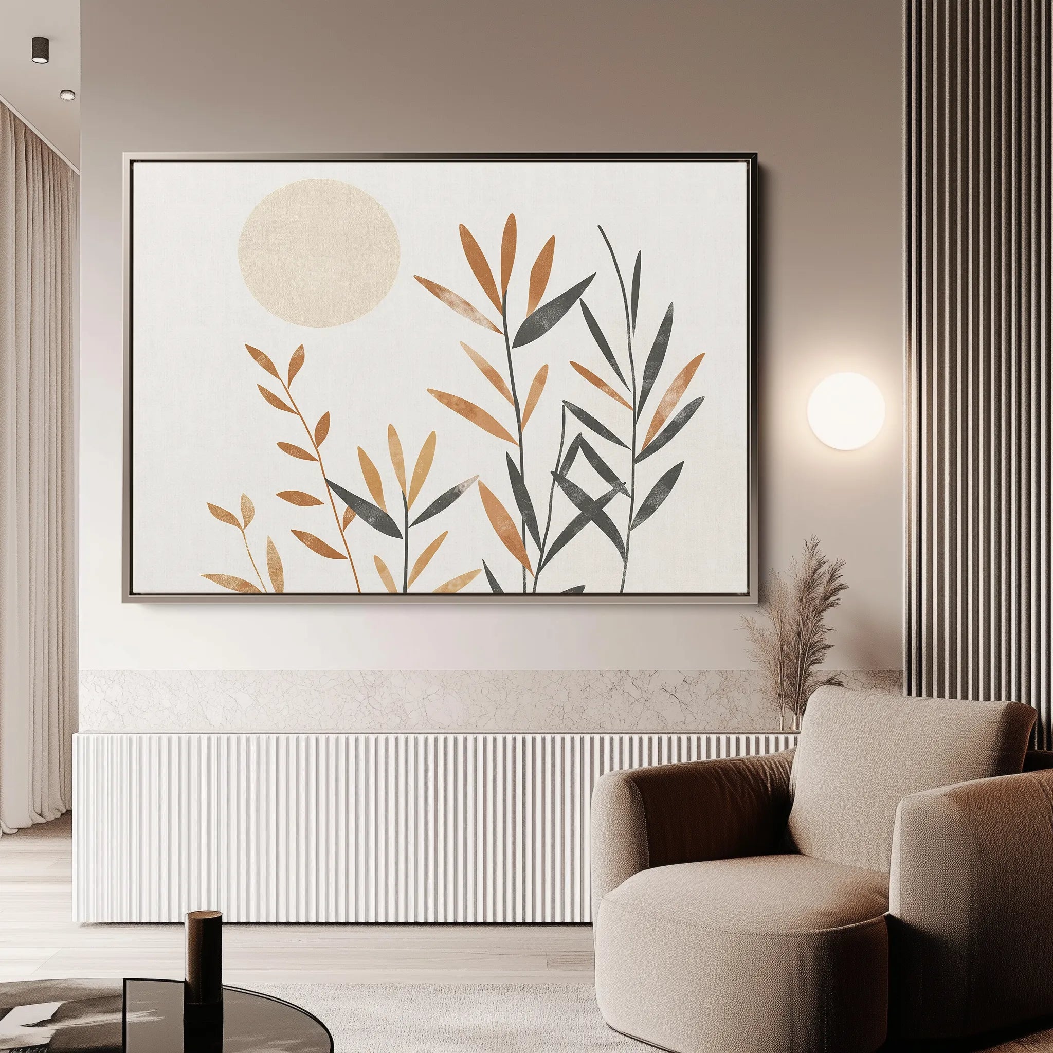 Boho 046 Canvas Art 60 x 40 cm / Black