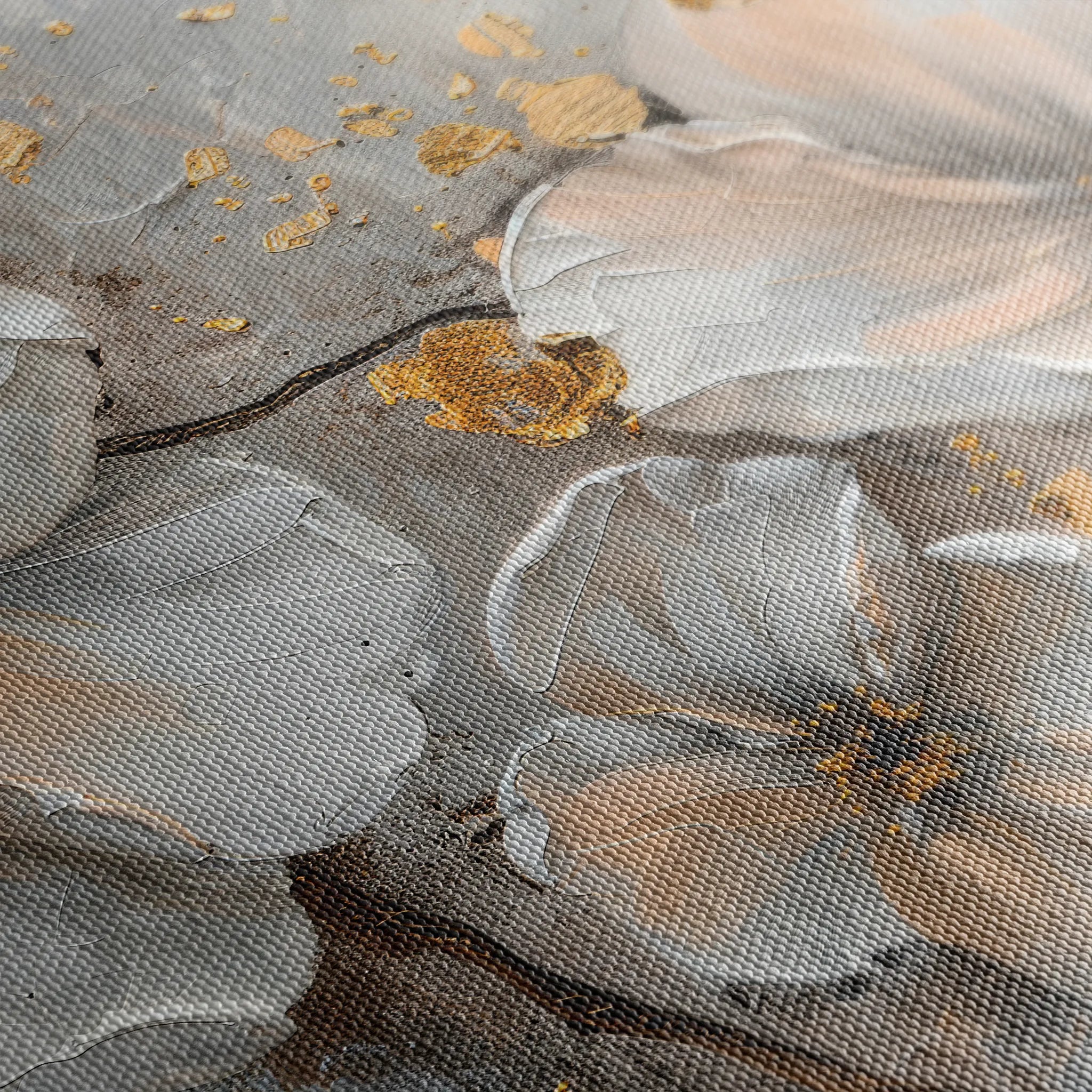 Floral 046 Canvas Art 60 x 40 cm / Black