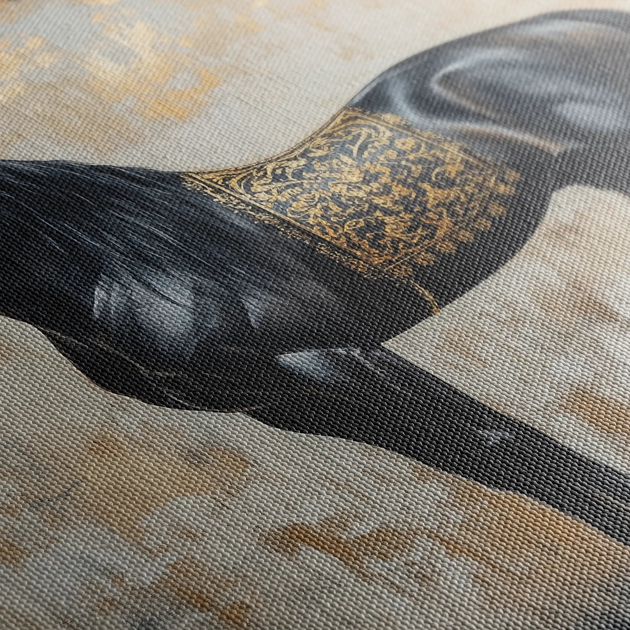 Horses 046 Canvas Art 60 x 40 cm / Black