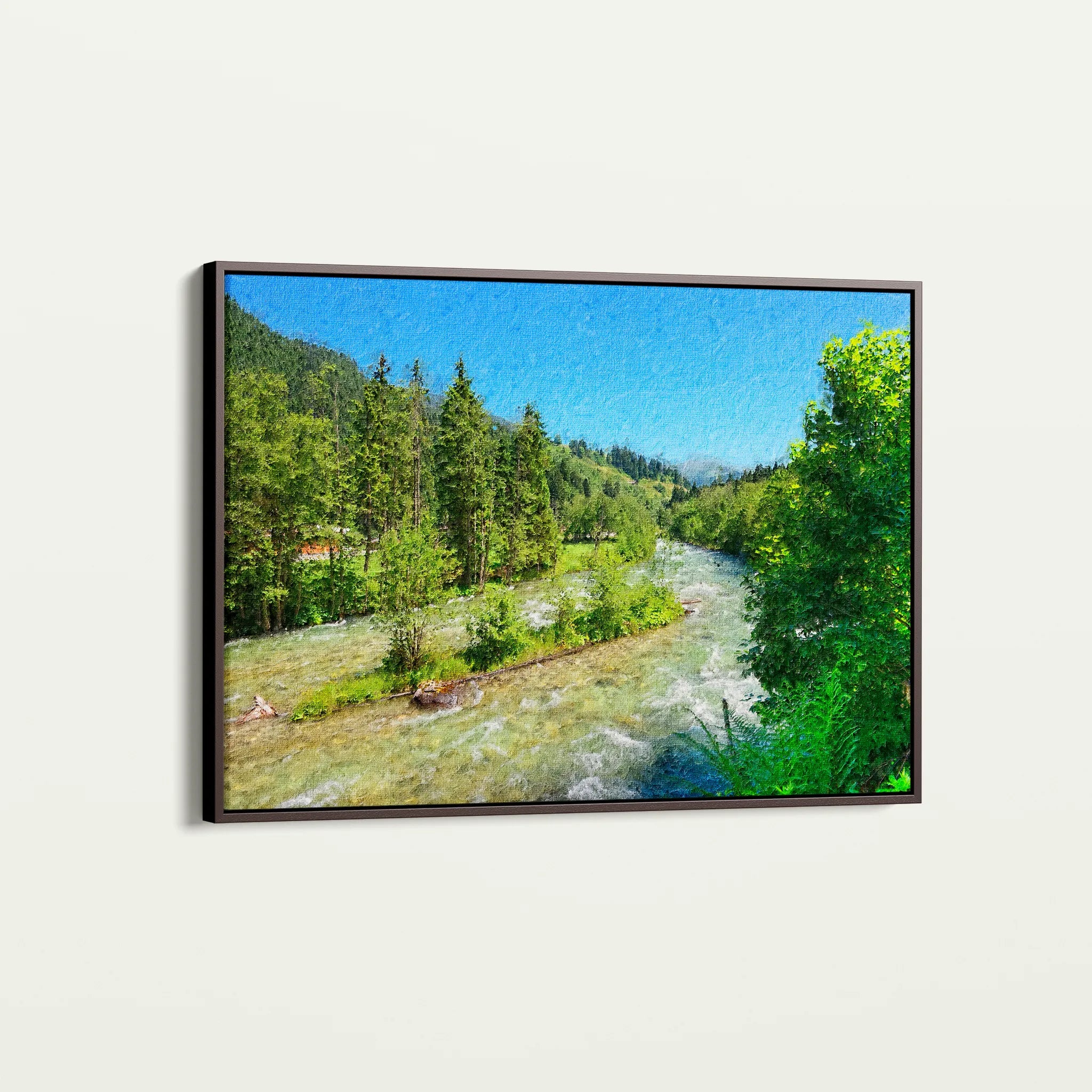 Landscape 046 Canvas Art 60 x 40 cm / Black