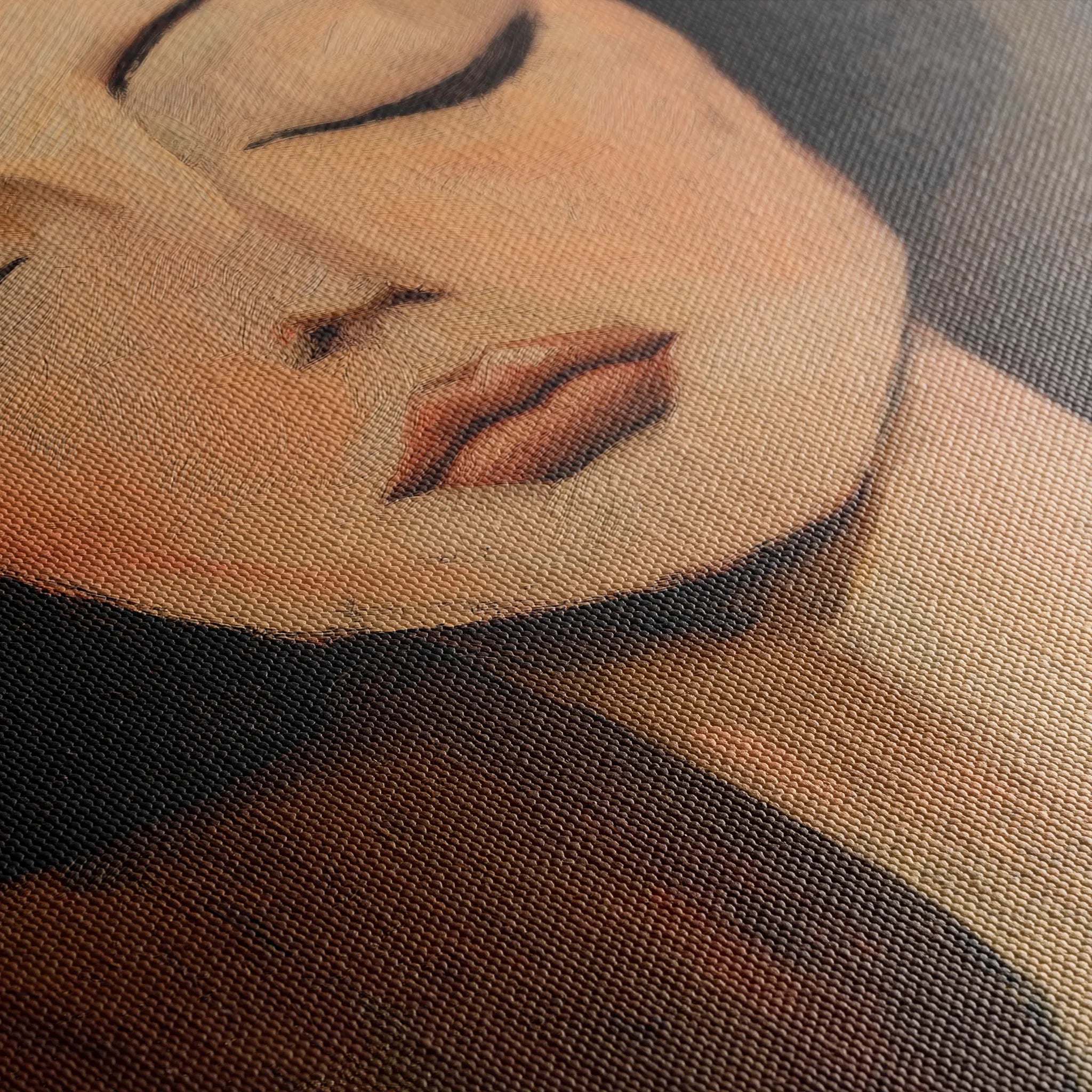 Portrait 046 Canvas Art 60 x 40 cm / Black