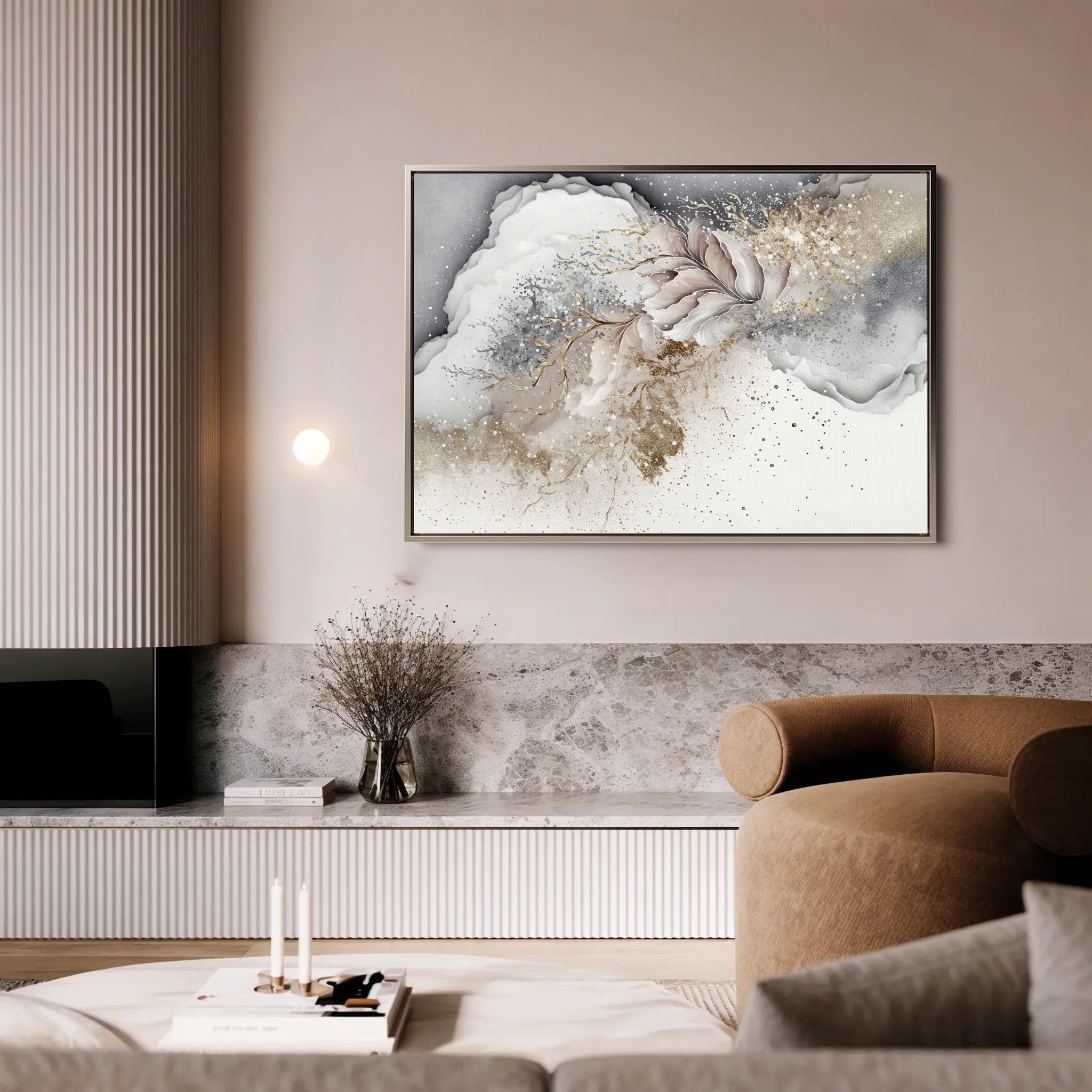 Abstract 047 Canvas Art 60 x 40 cm / Black