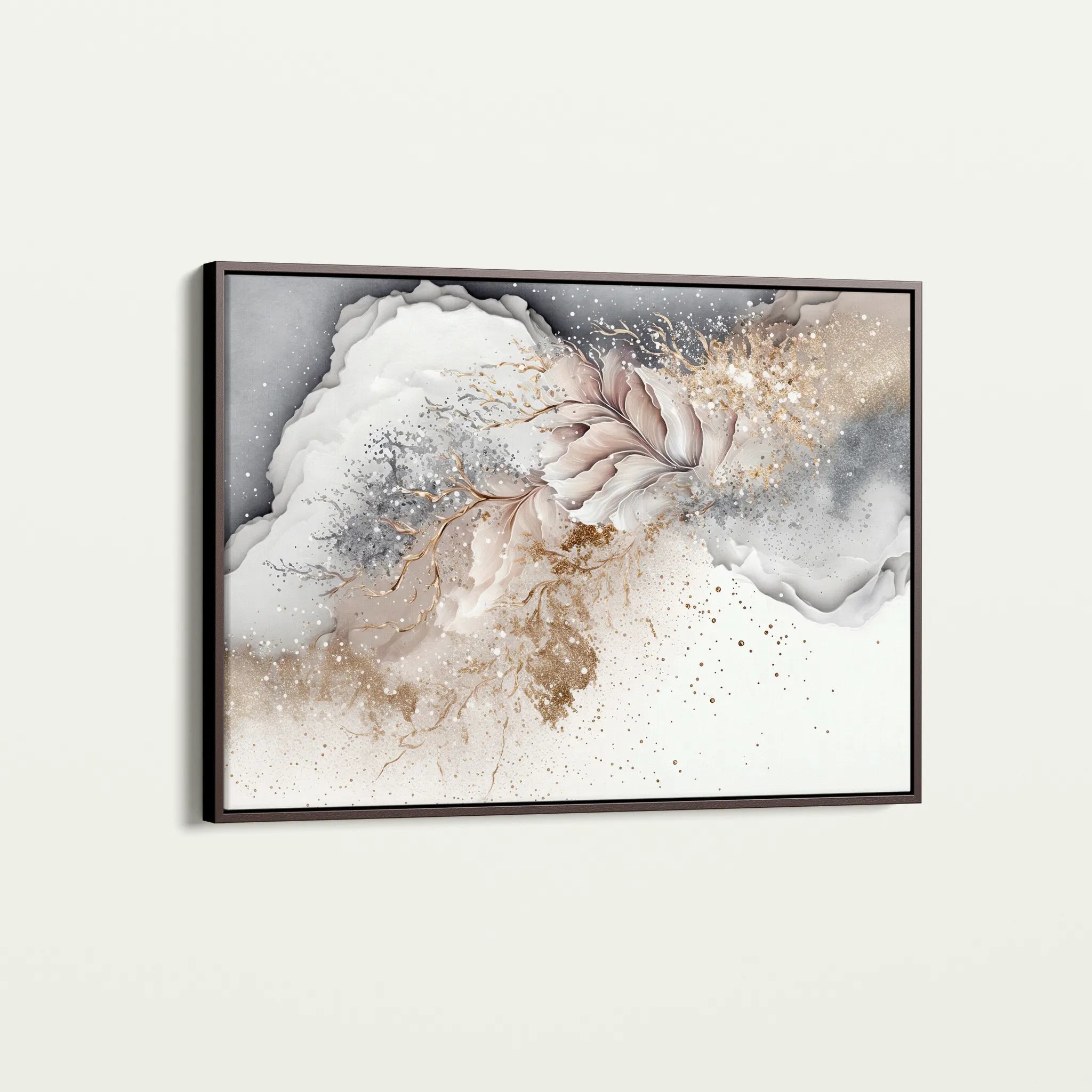 Abstract 047 Canvas Art 60 x 40 cm / Black