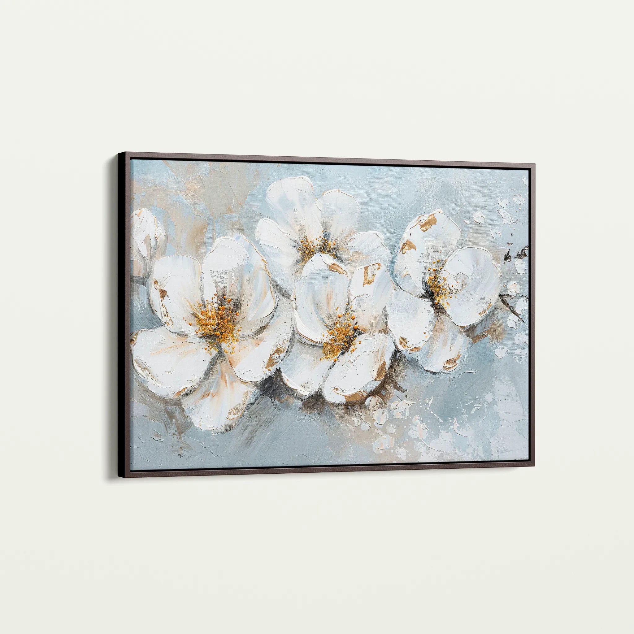 Floral 047 Canvas Art 60 x 40 cm / Black