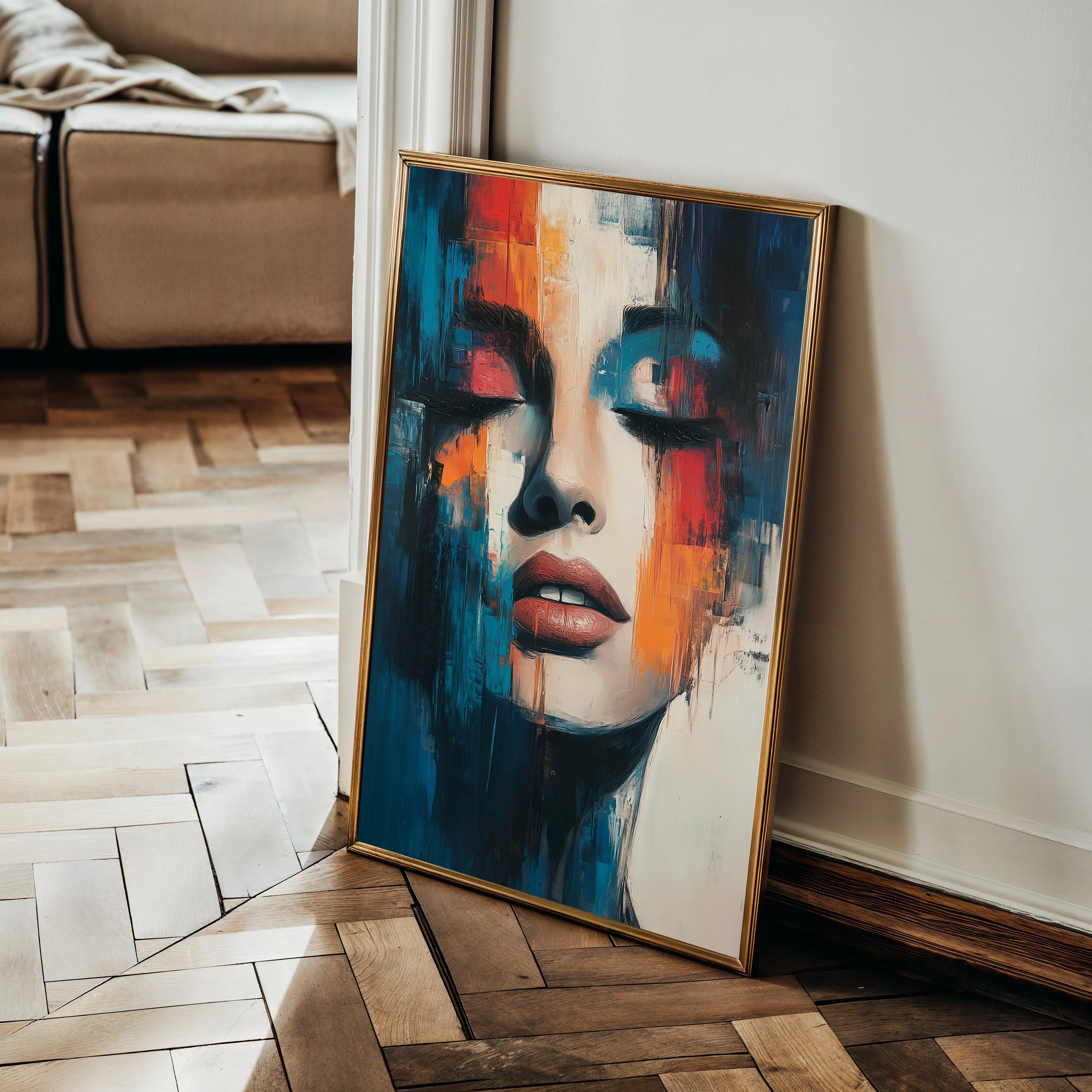 Portrait 047 Canvas Art 60 x 40 cm / Black