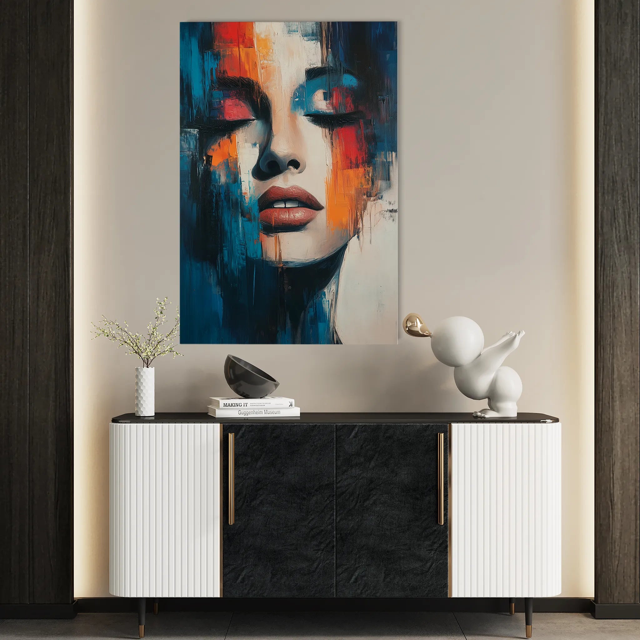 Portrait 047 Canvas Art 60 x 40 cm / Black