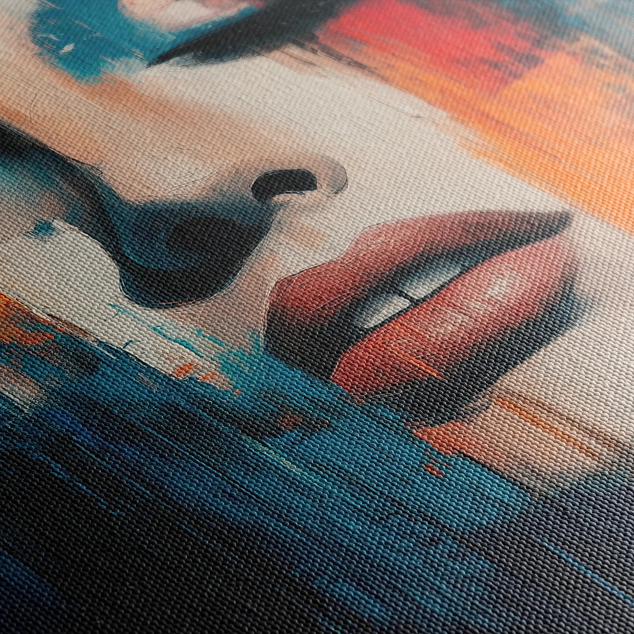 Portrait 047 Canvas Art 60 x 40 cm / Black