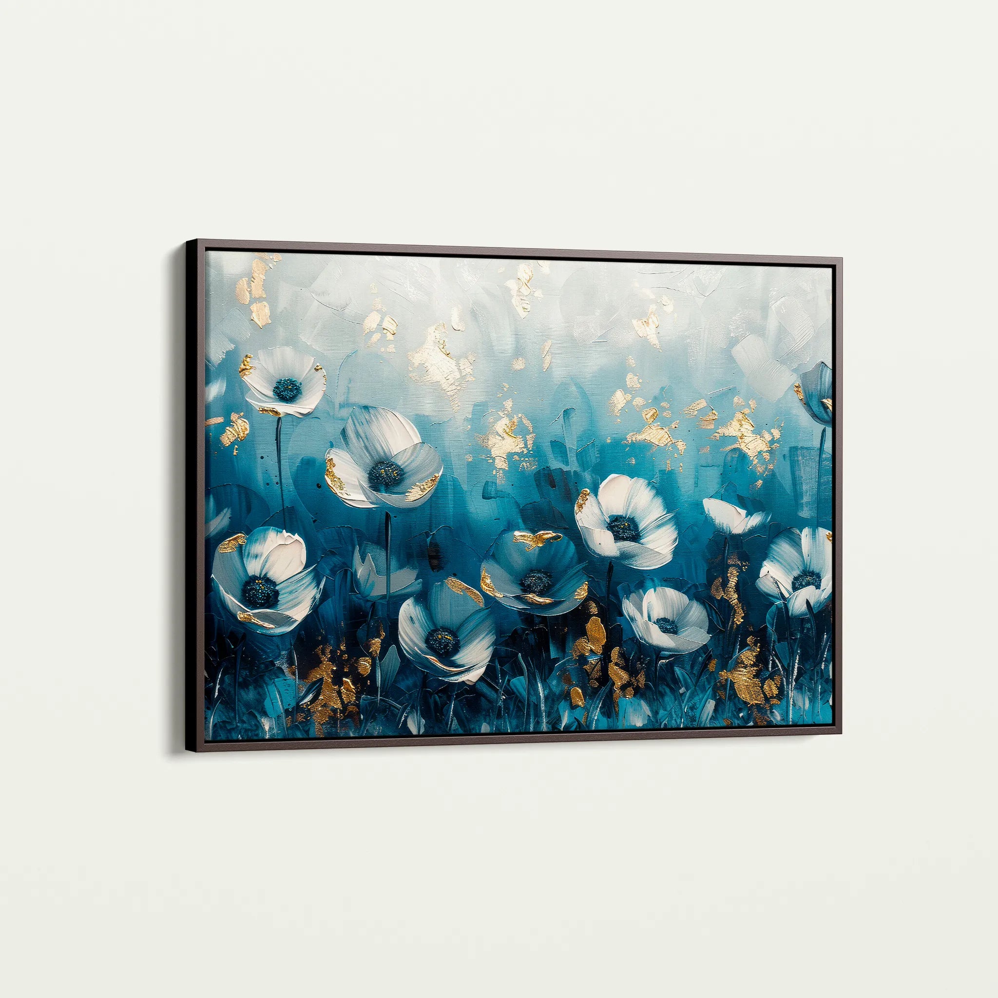 Floral 048 Canvas Art 60 x 40 cm / Black