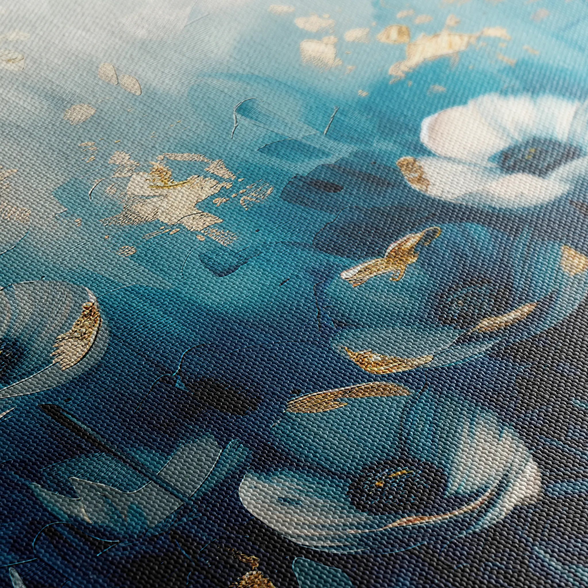 Floral 048 Canvas Art 60 x 40 cm / Black
