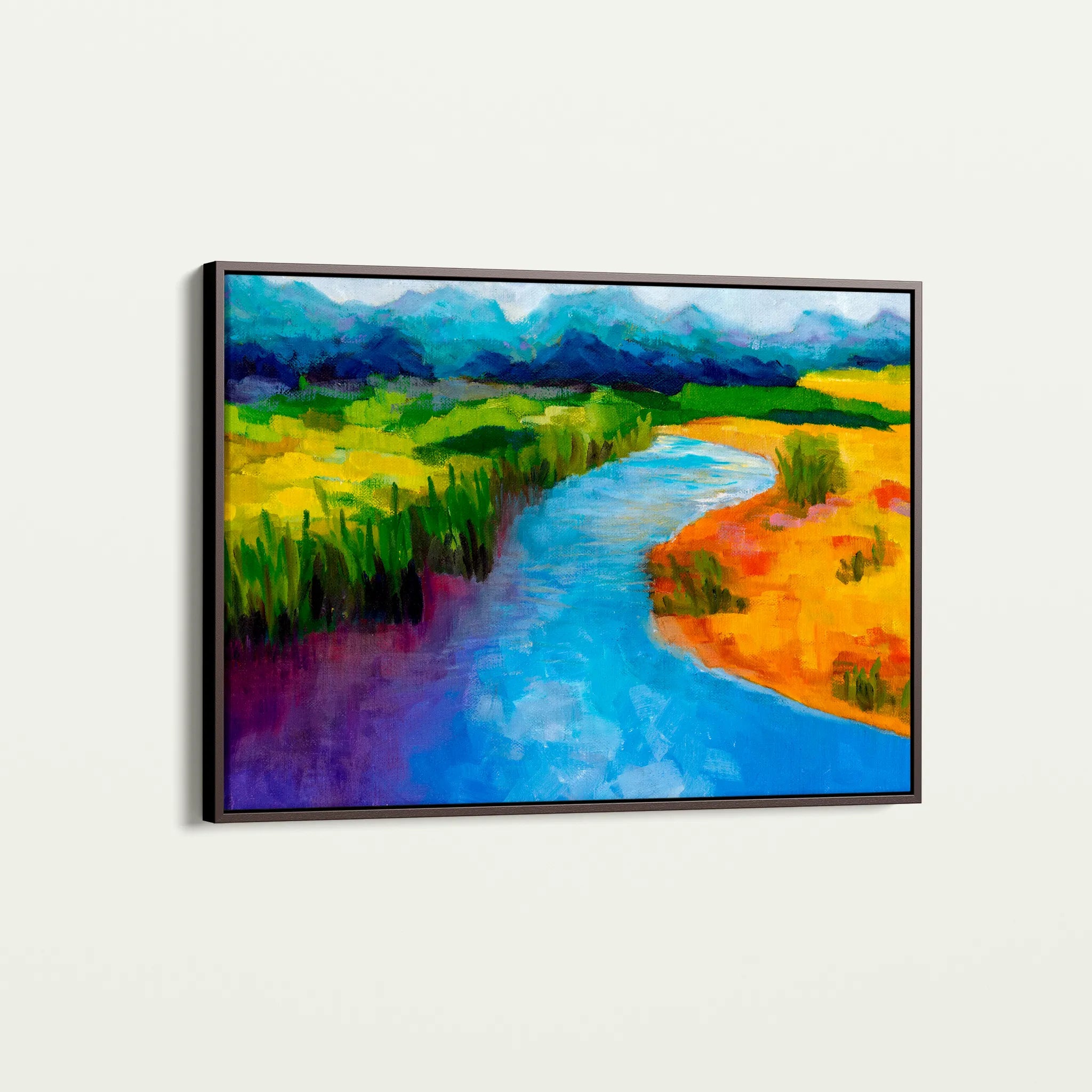 Landscape 048 Canvas Art 60 x 40 cm / Black