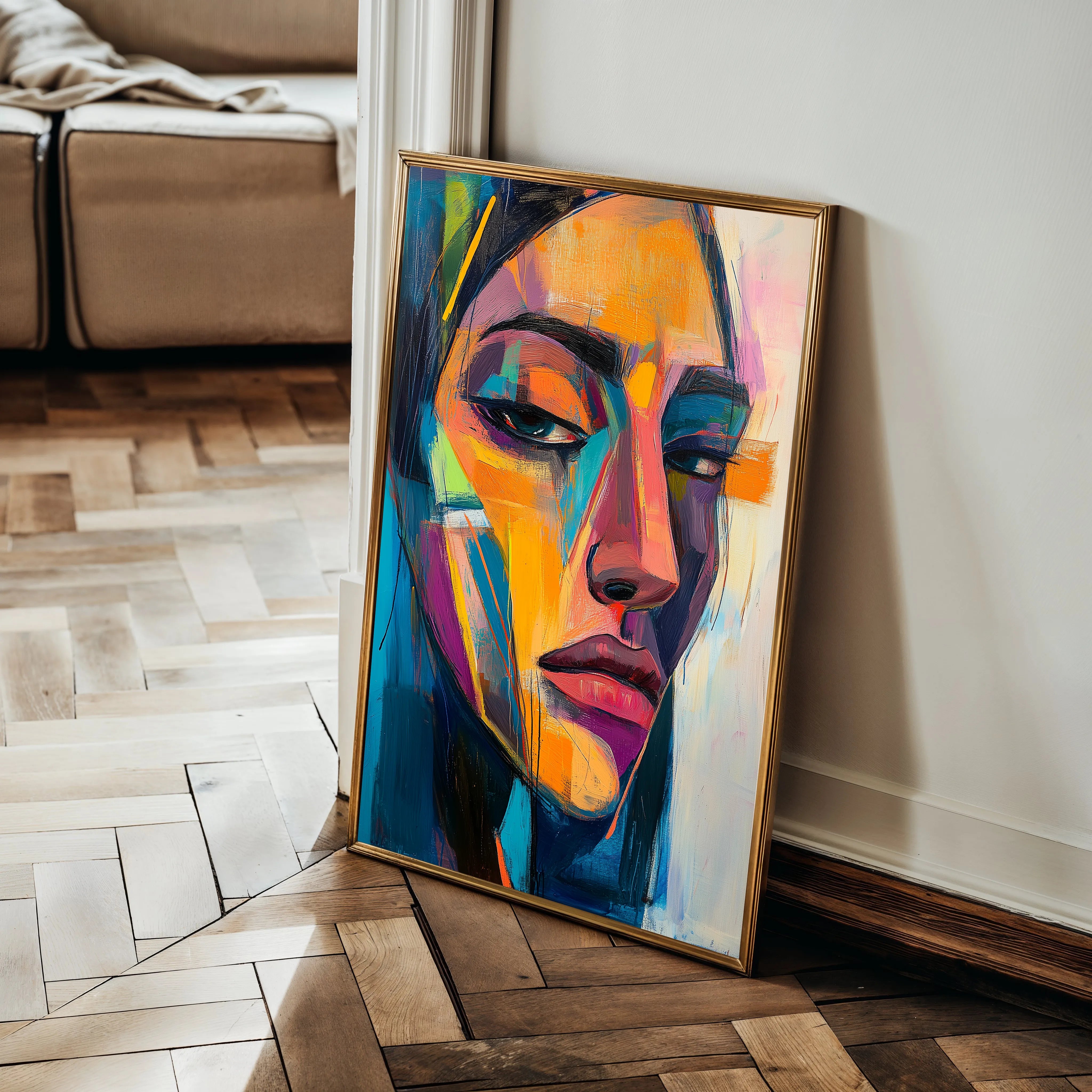 Portrait 048 Canvas Art 60 x 40 cm / Black