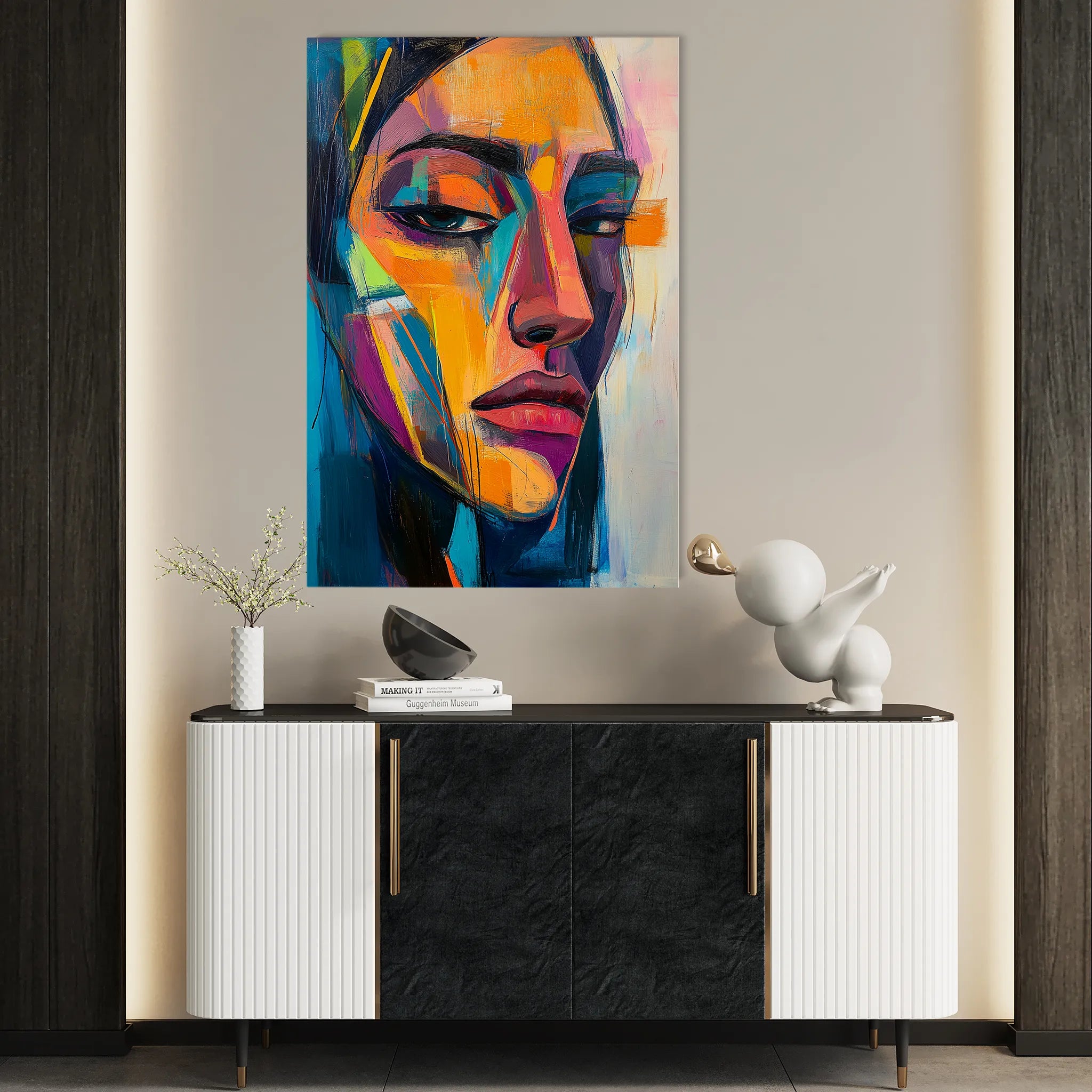 Portrait 048 Canvas Art 60 x 40 cm / Black