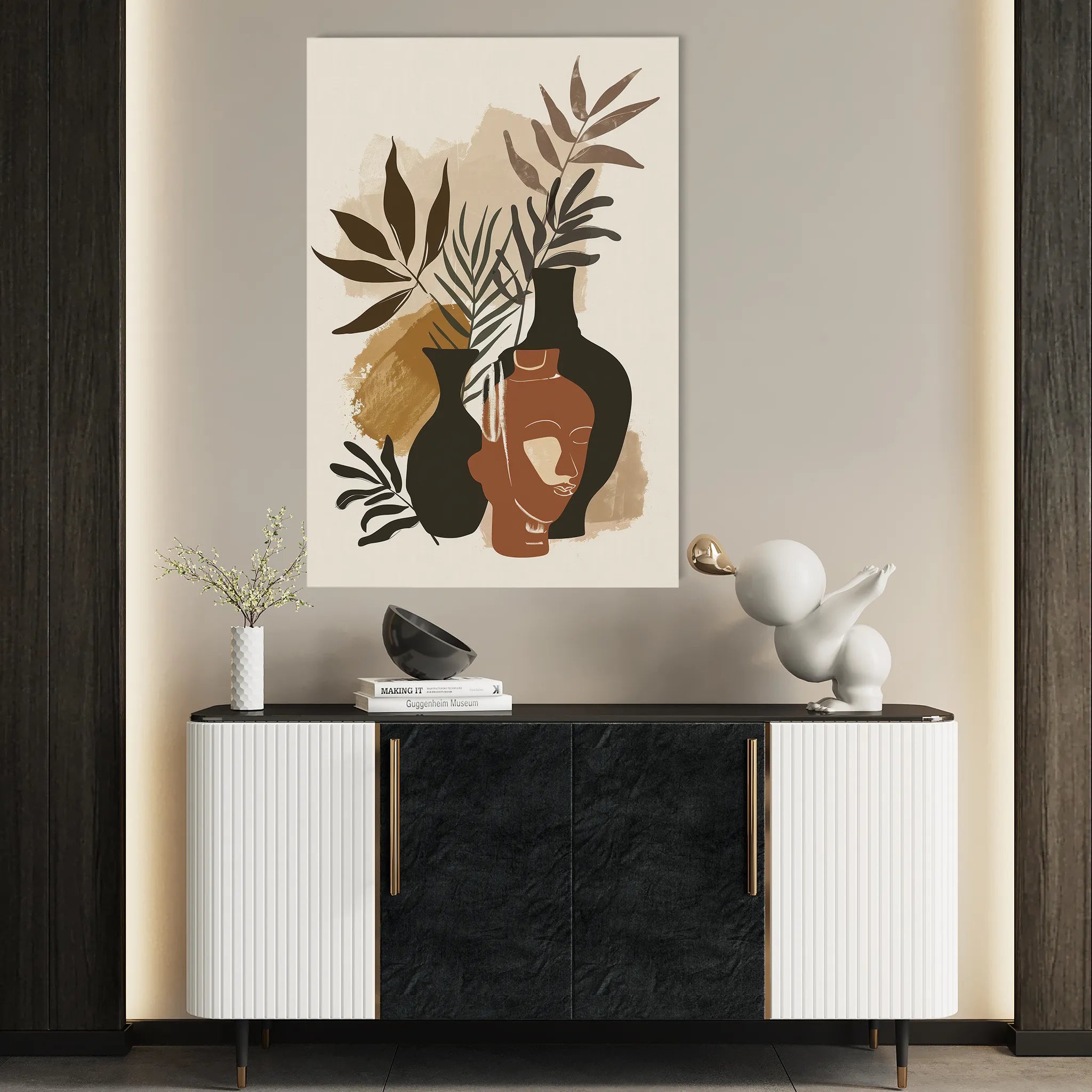 Boho 049 Canvas Art 60 x 40 cm / Black