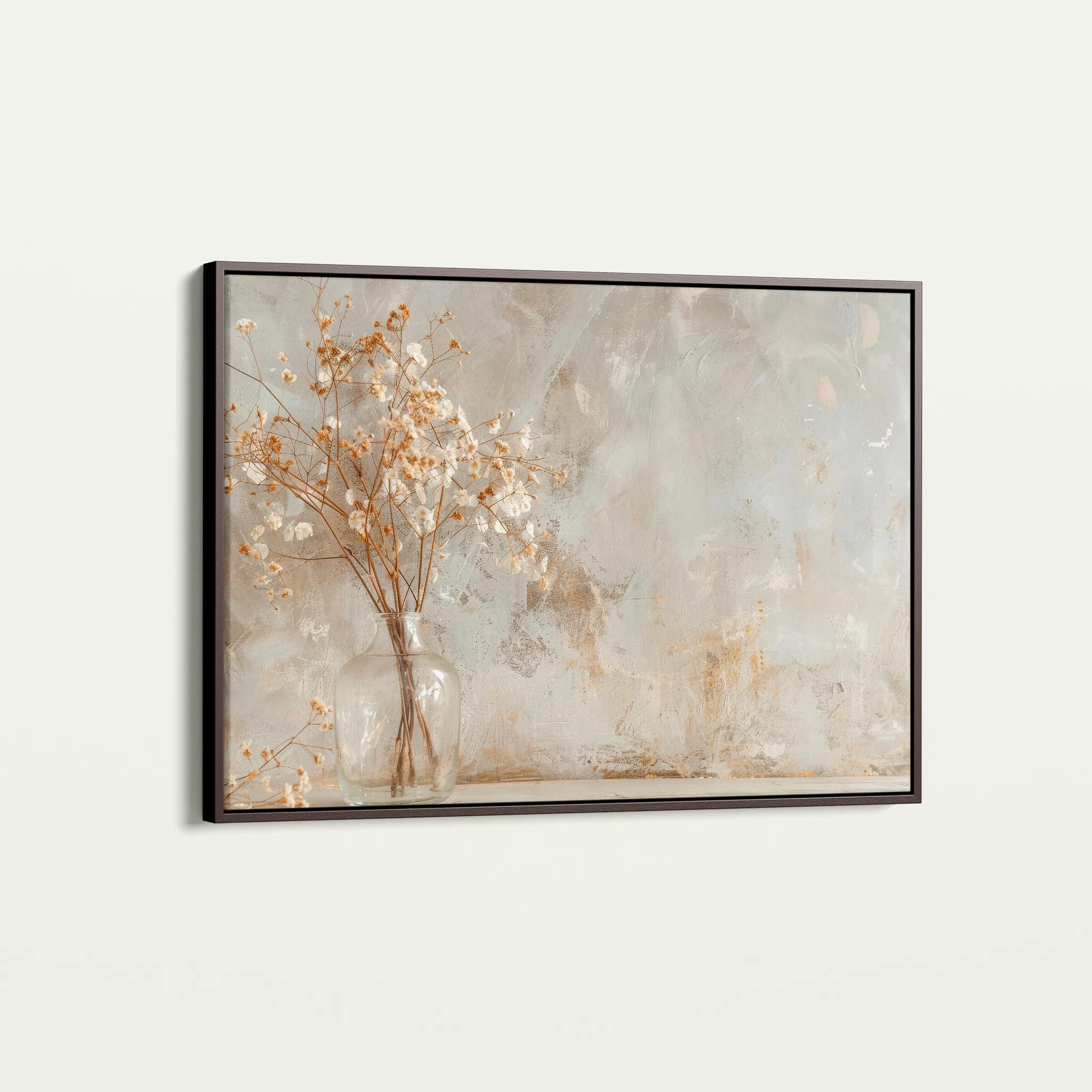 Floral 049 Canvas Art 60 x 40 cm / Black