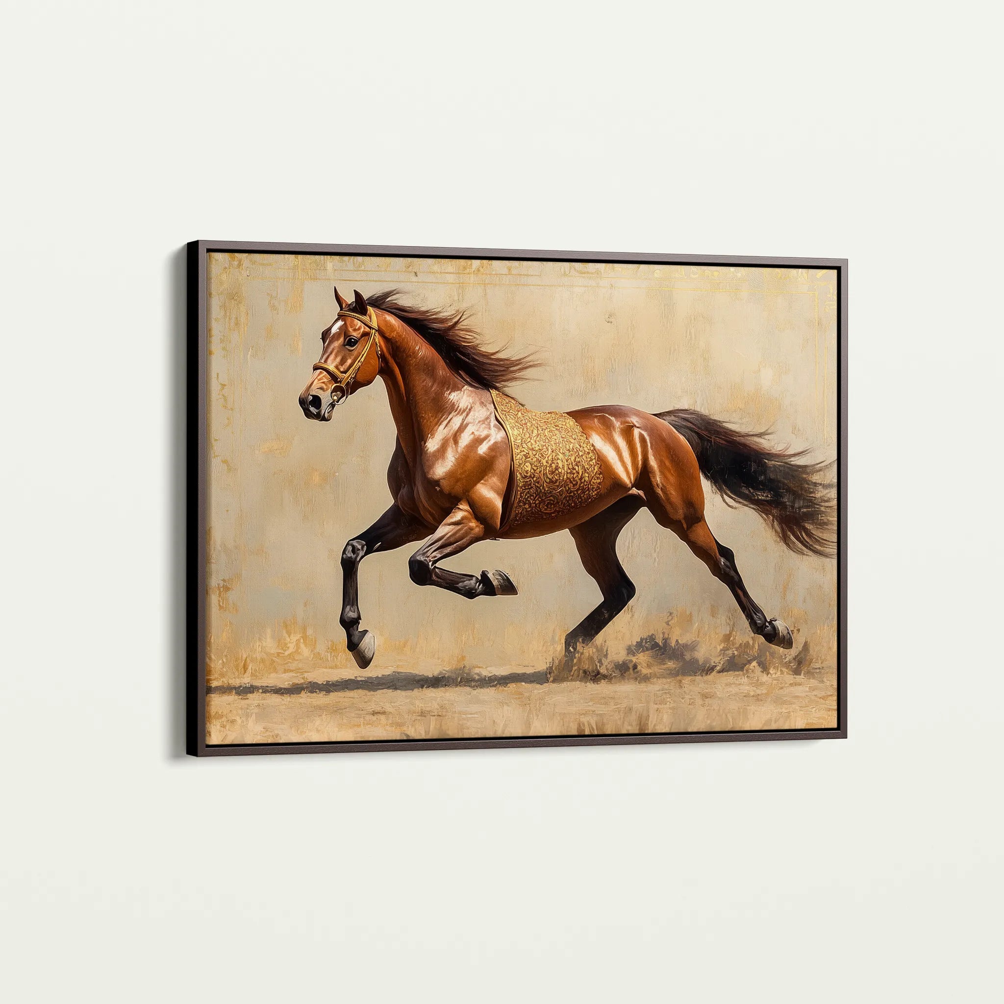 Horses 049 Canvas Art 60 x 40 cm / Black