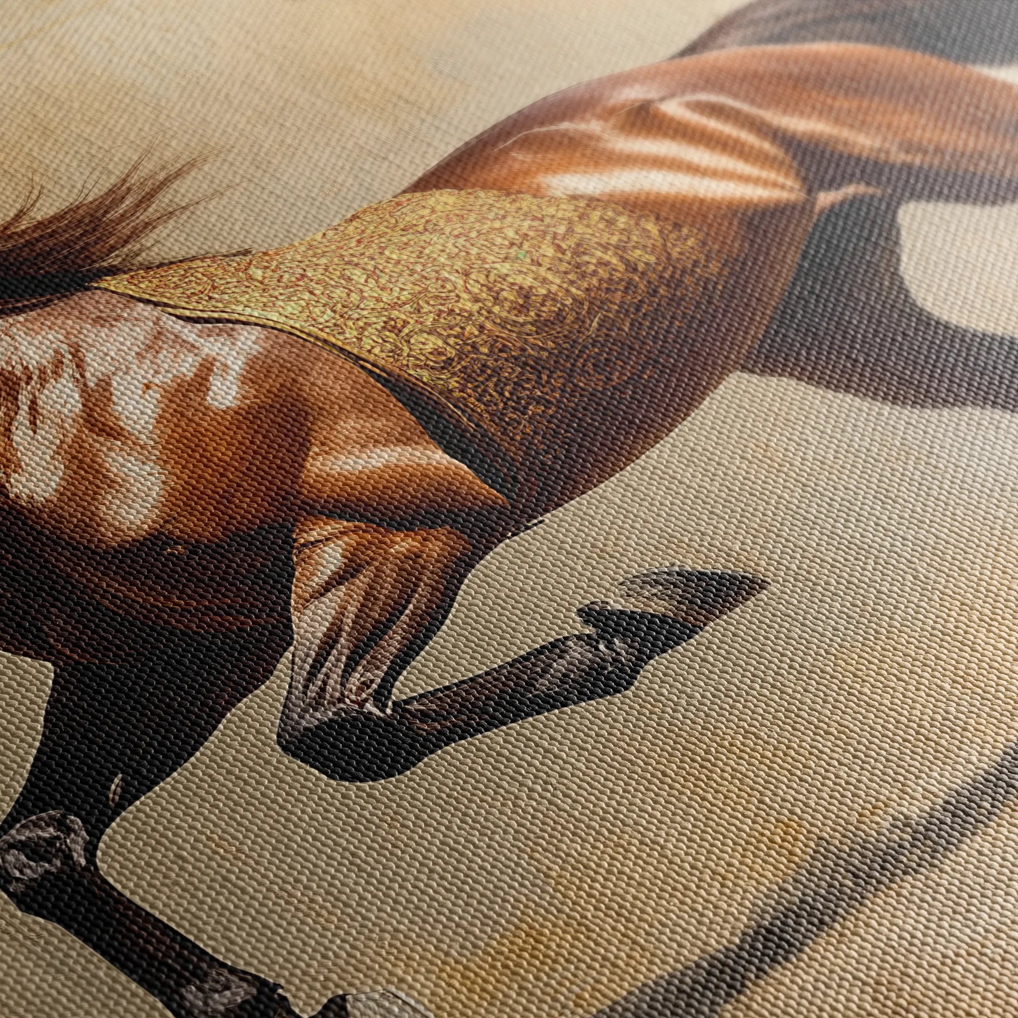 Horses 049 Canvas Art 60 x 40 cm / Black