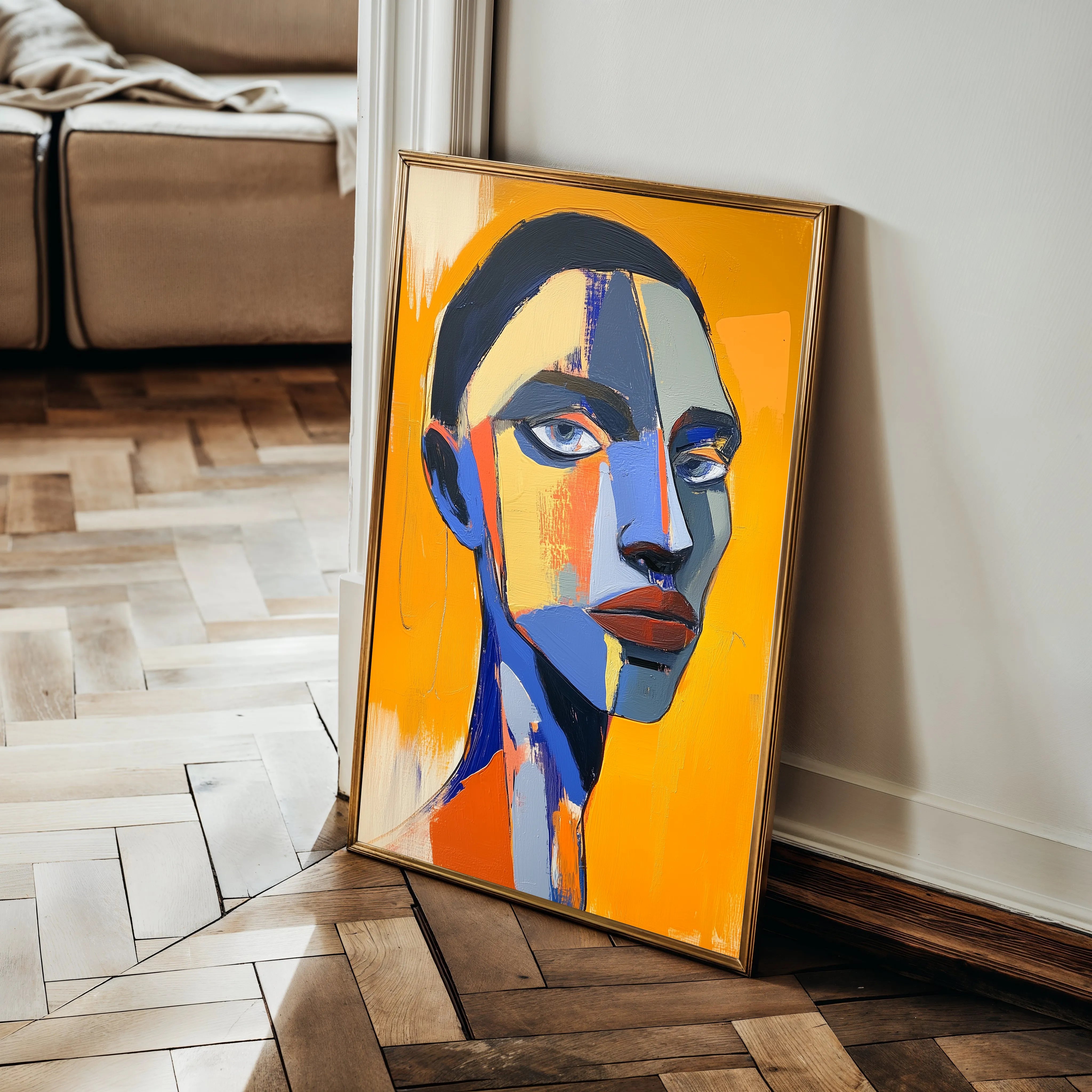 Portrait 049 Canvas Art 60 x 40 cm / Black