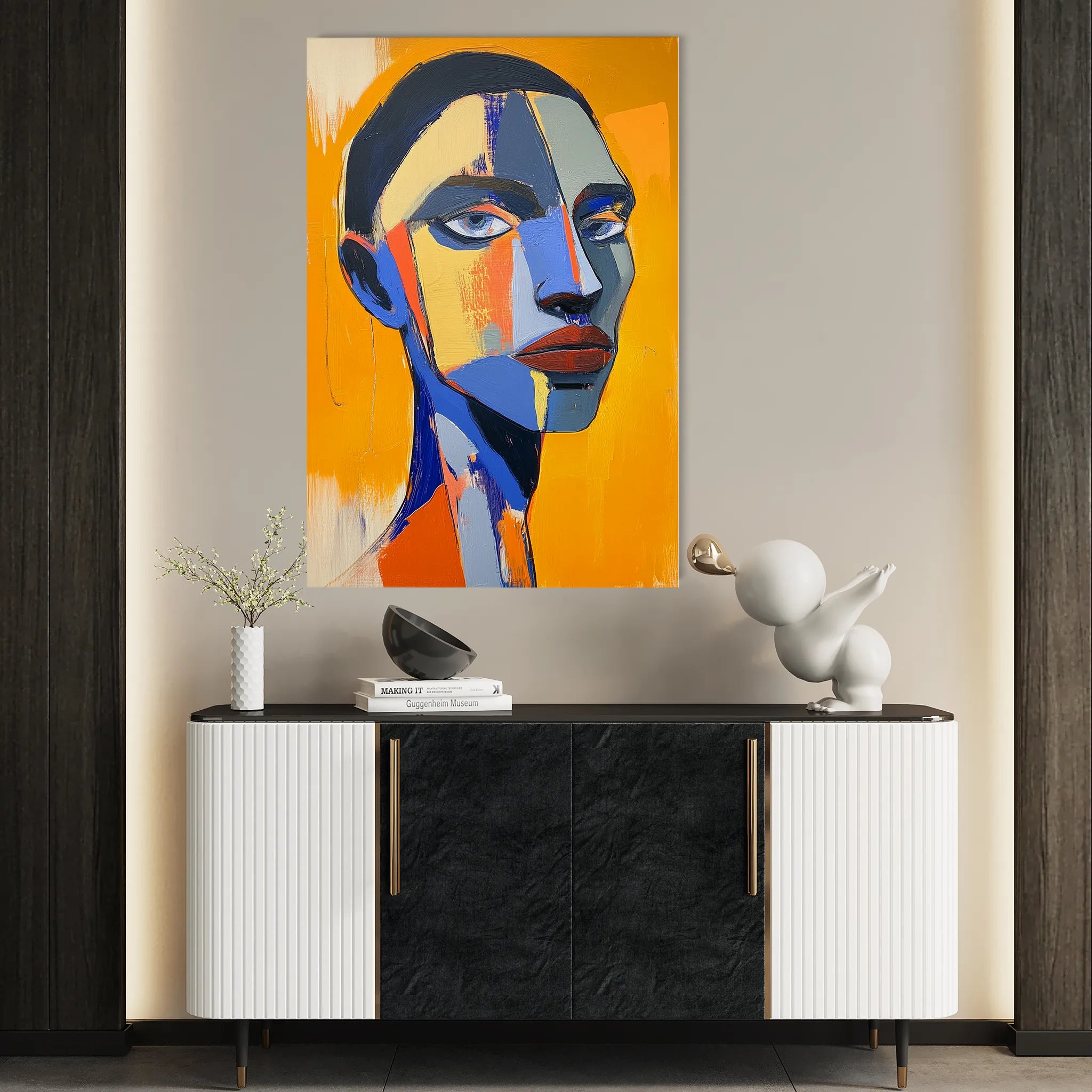 Portrait 049 Canvas Art 60 x 40 cm / Black