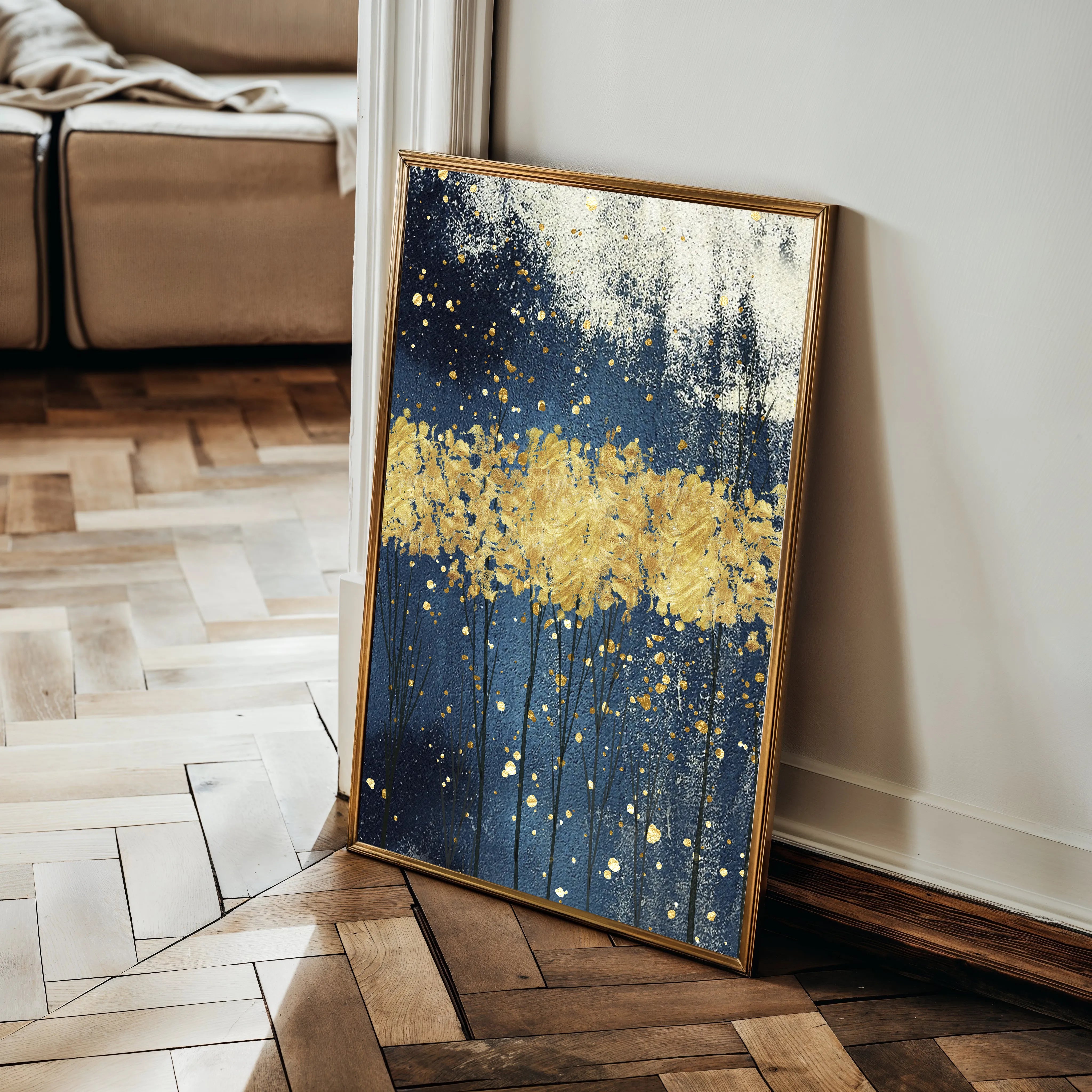 Abstract 050 Canvas Art 60 x 40 cm / Black