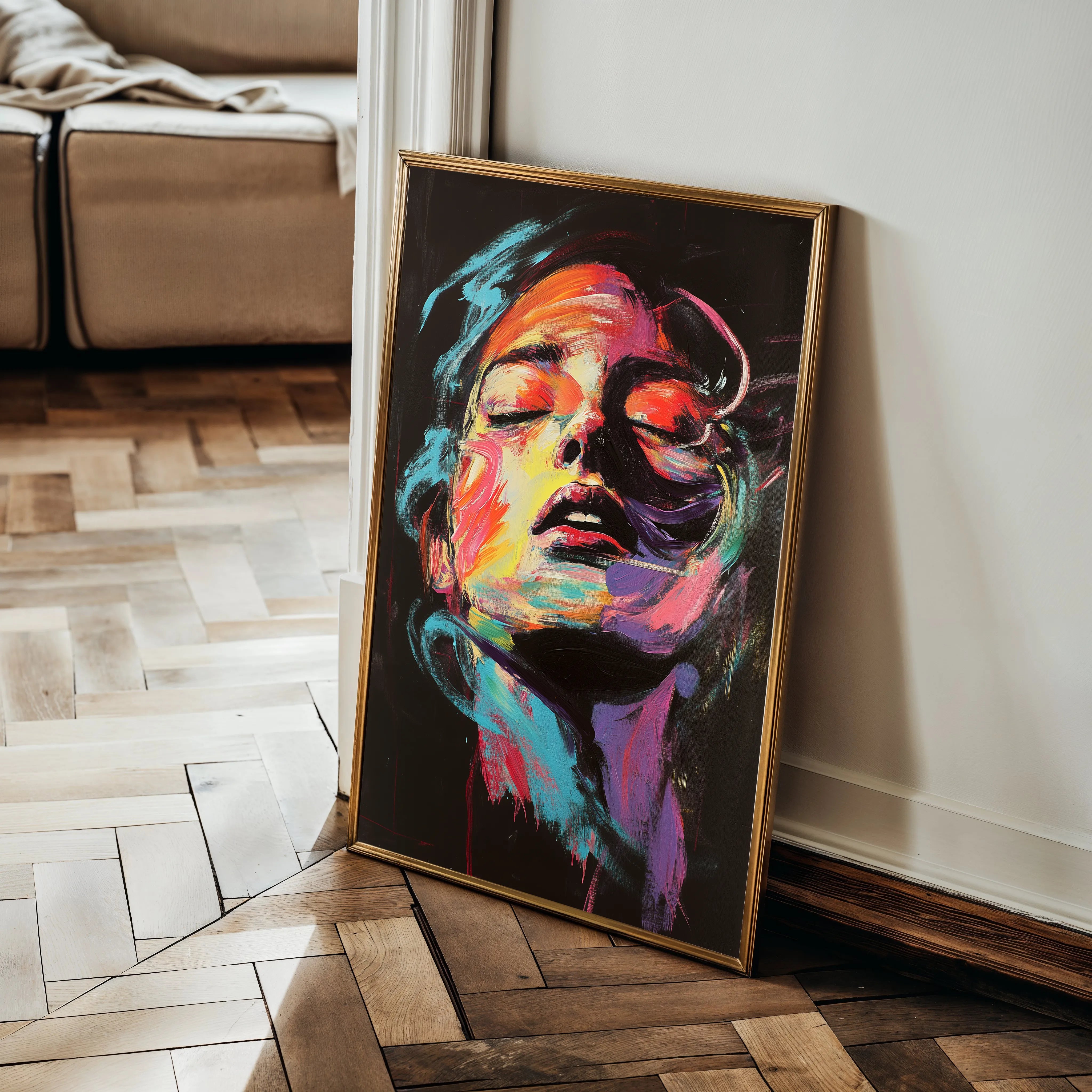 Portrait 050 Canvas Art 60 x 40 cm / Black
