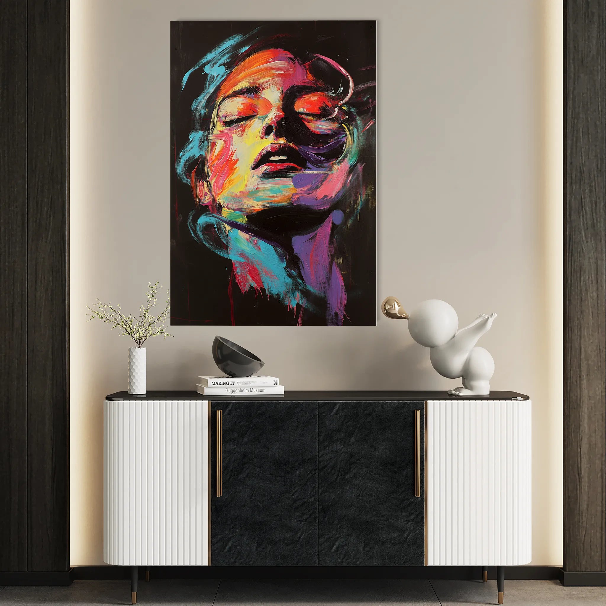 Portrait 050 Canvas Art 60 x 40 cm / Black
