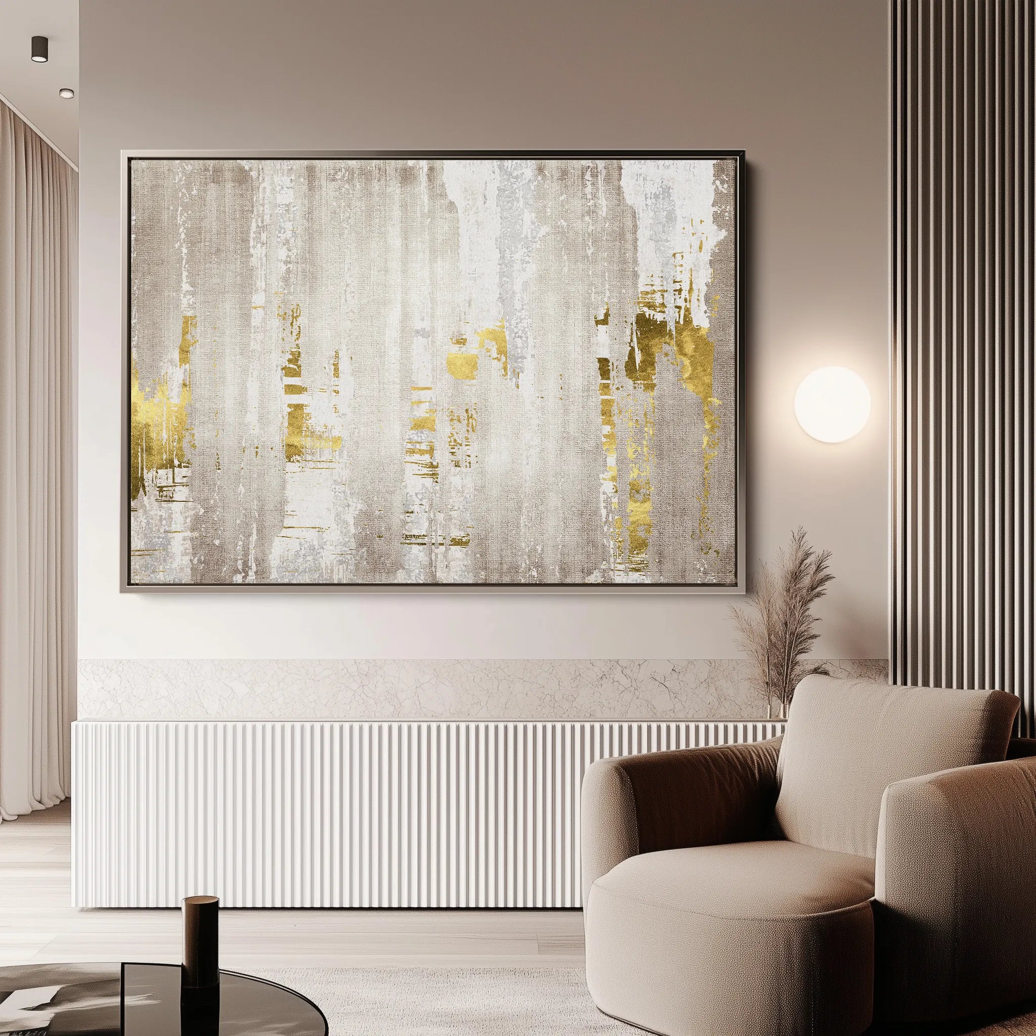 Abstract 051 Canvas Art 60 x 40 cm / Black