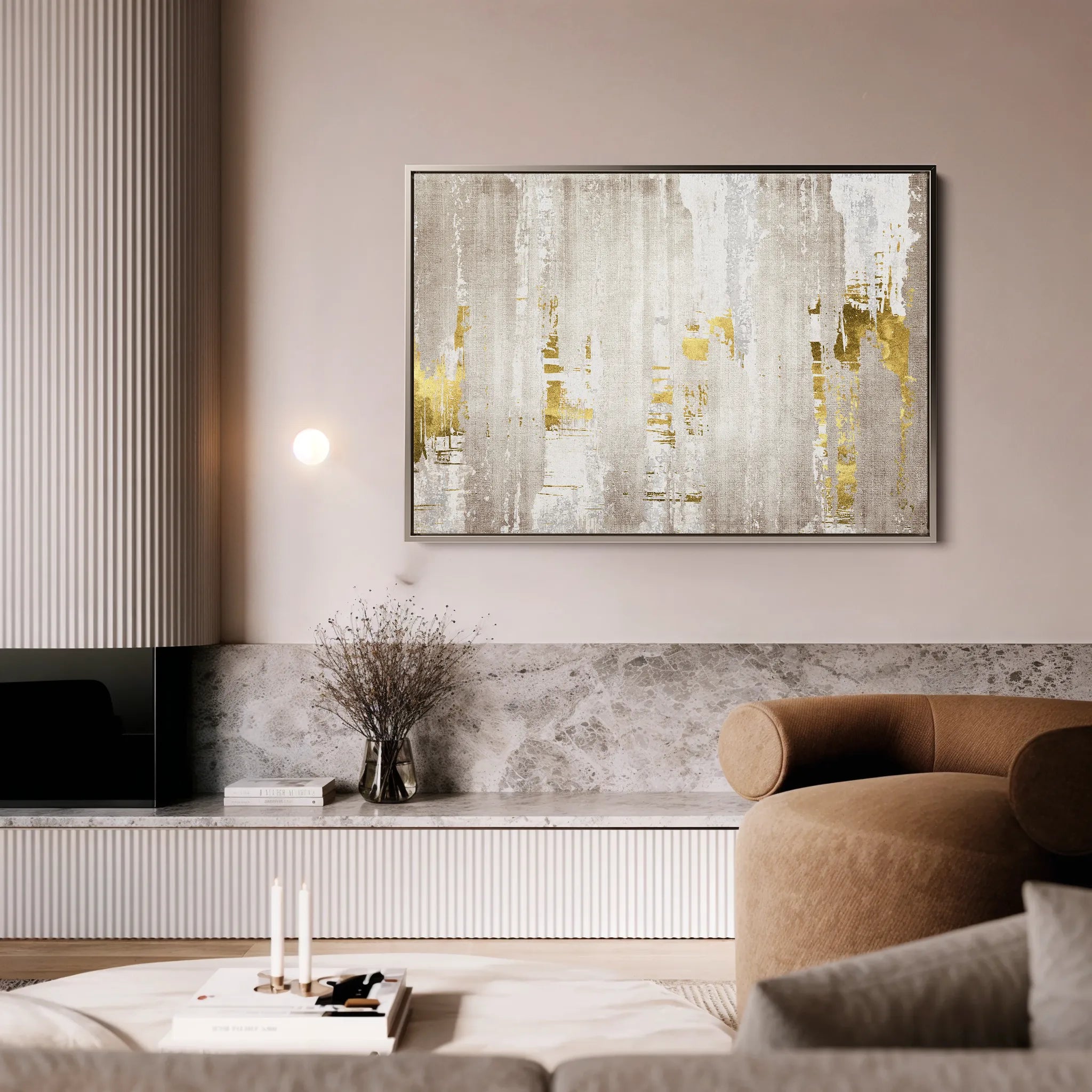 Abstract 051 Canvas Art 60 x 40 cm / Black