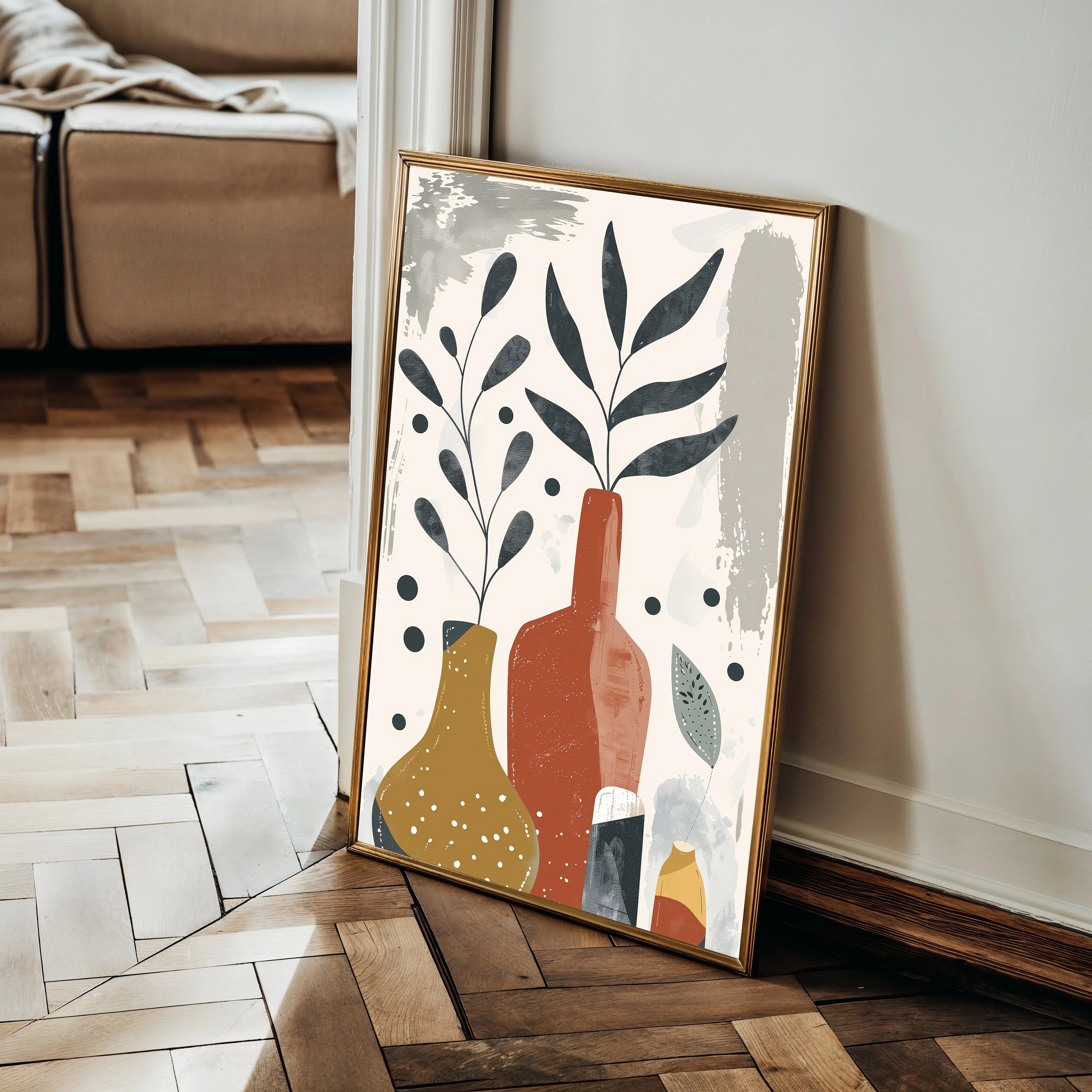 Boho 051 Canvas Art 60 x 40 cm / Black