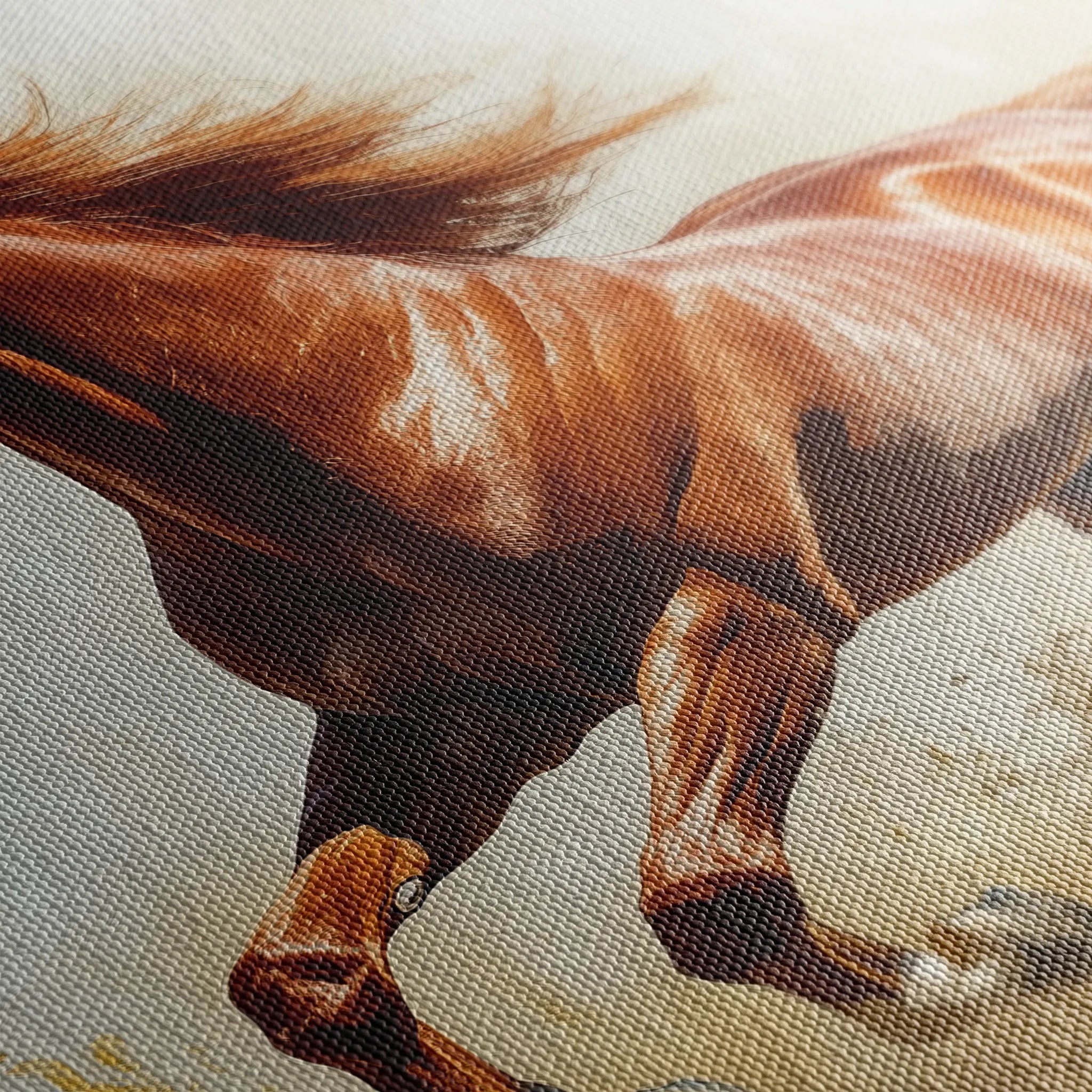 Horses 051 Canvas Art 60 x 40 cm / Black