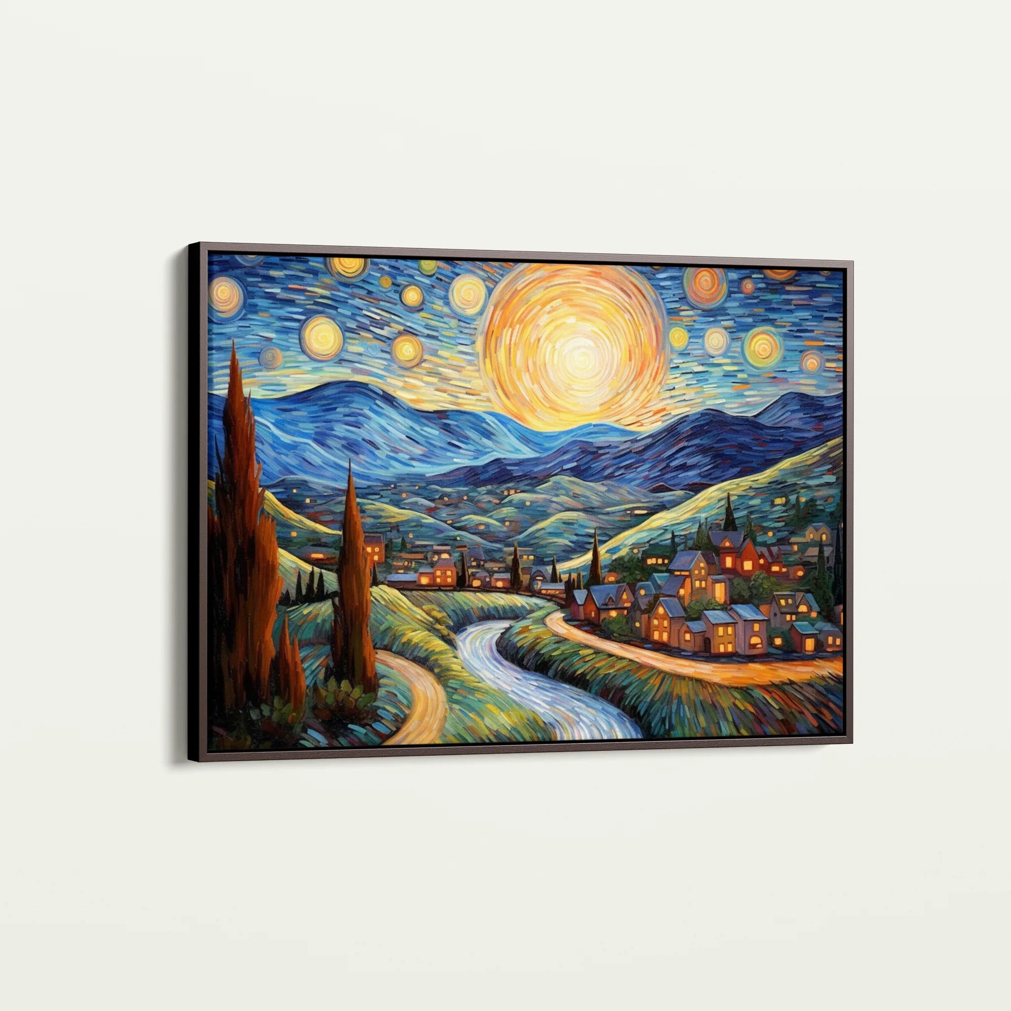 Landscape 051 Canvas Art 60 x 40 cm / Black